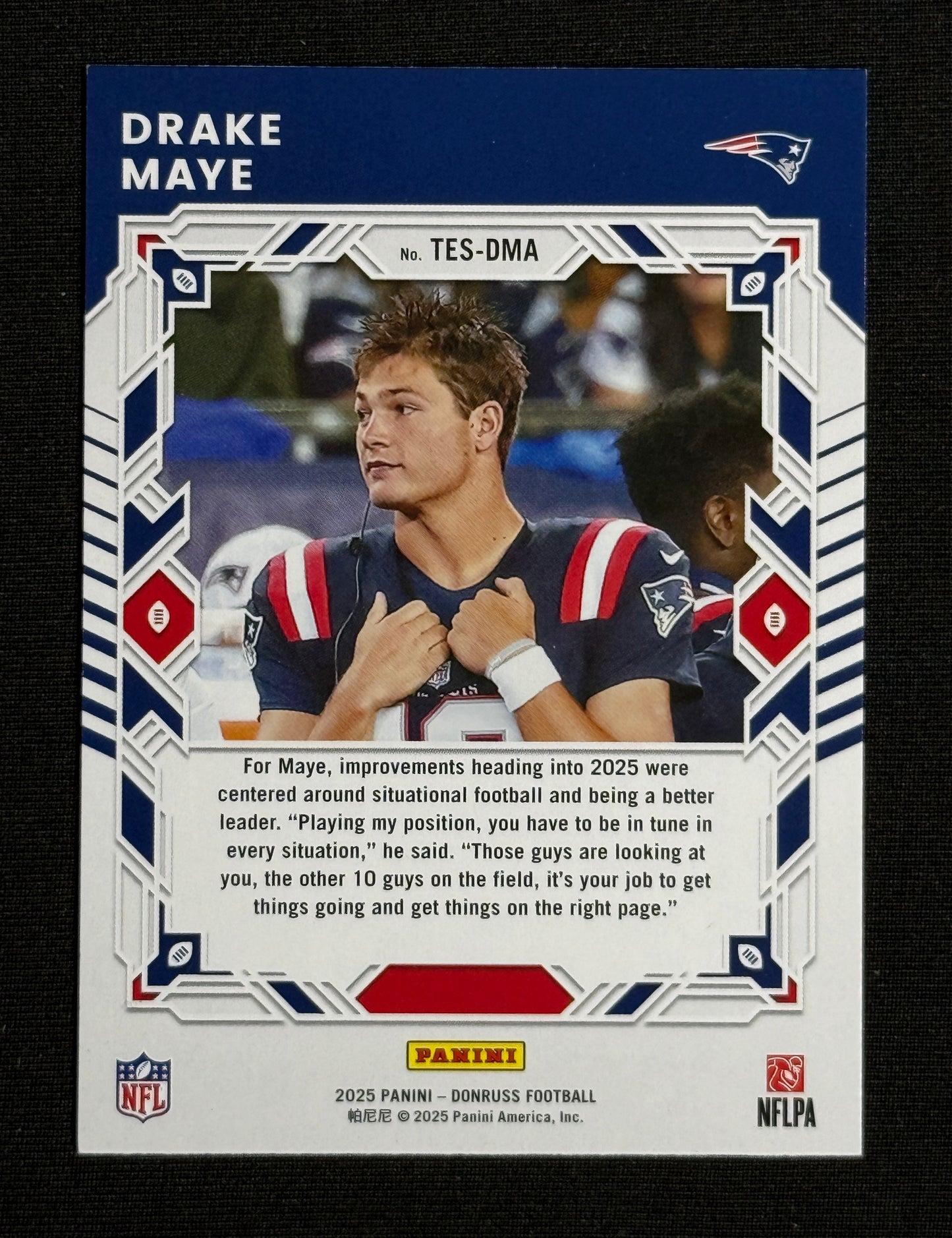 2025 Donruss Drake Maye The Elite Series #TES-DMA