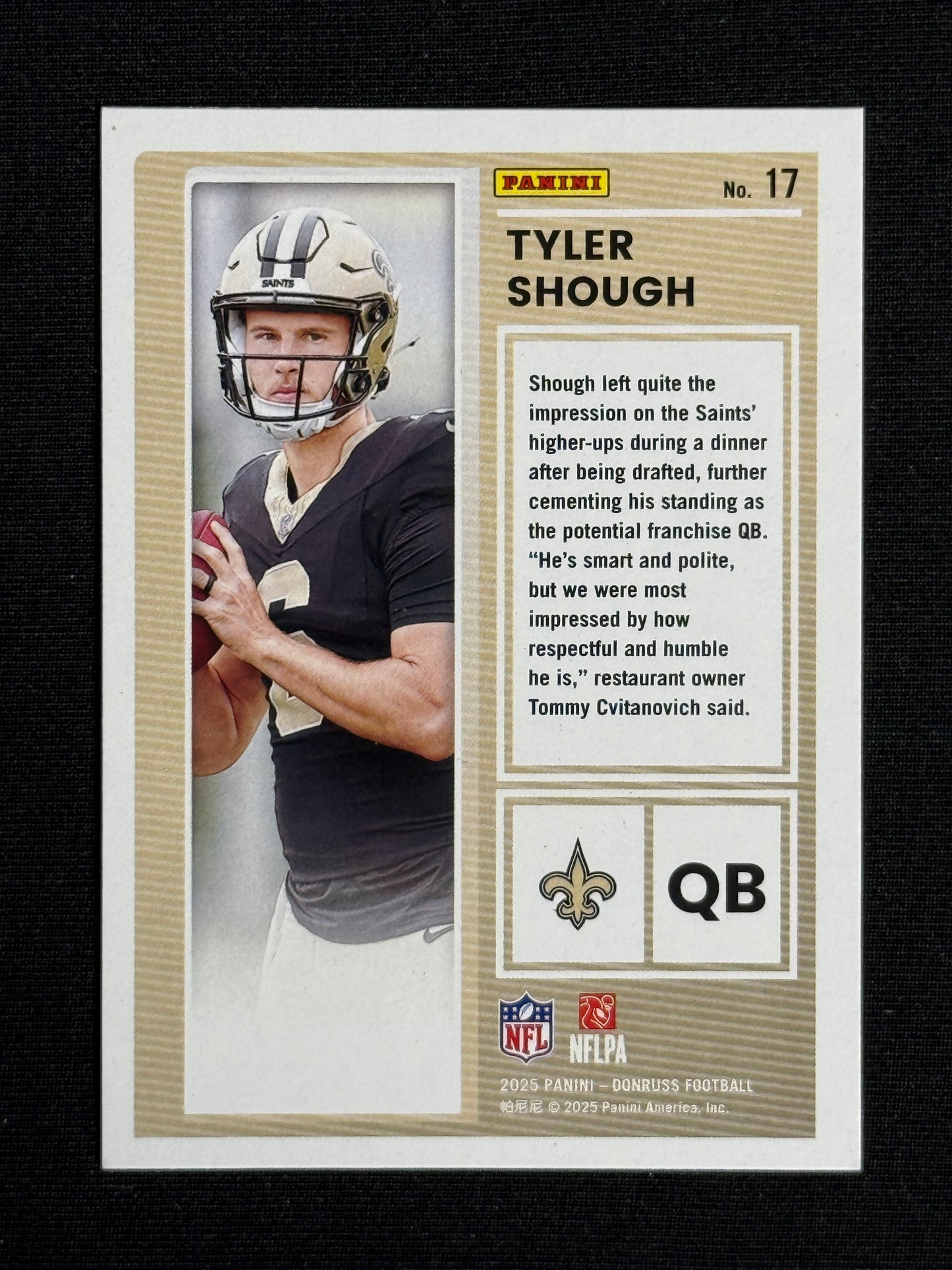 2025 Donruss Tyler Shough The Rookies #17
