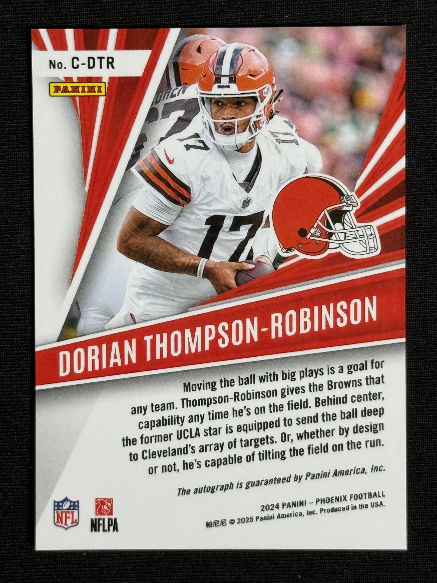 2024 Panini Phoenix Dorian Thompson-Robinson Calligraphy Lazer Auto #C-DTR