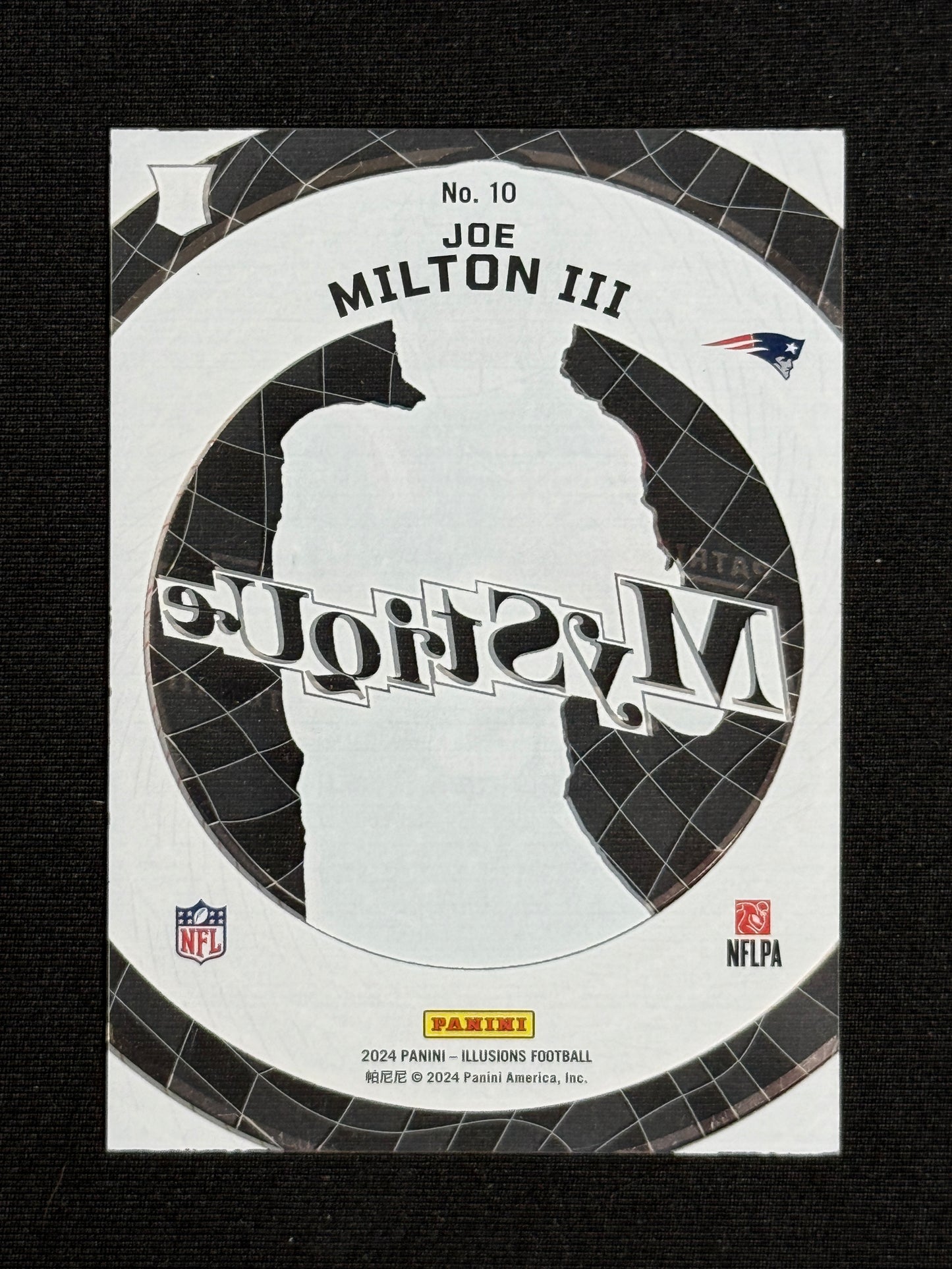 2024 Panini Illusions Joe Milton III Mystique Rookie #10