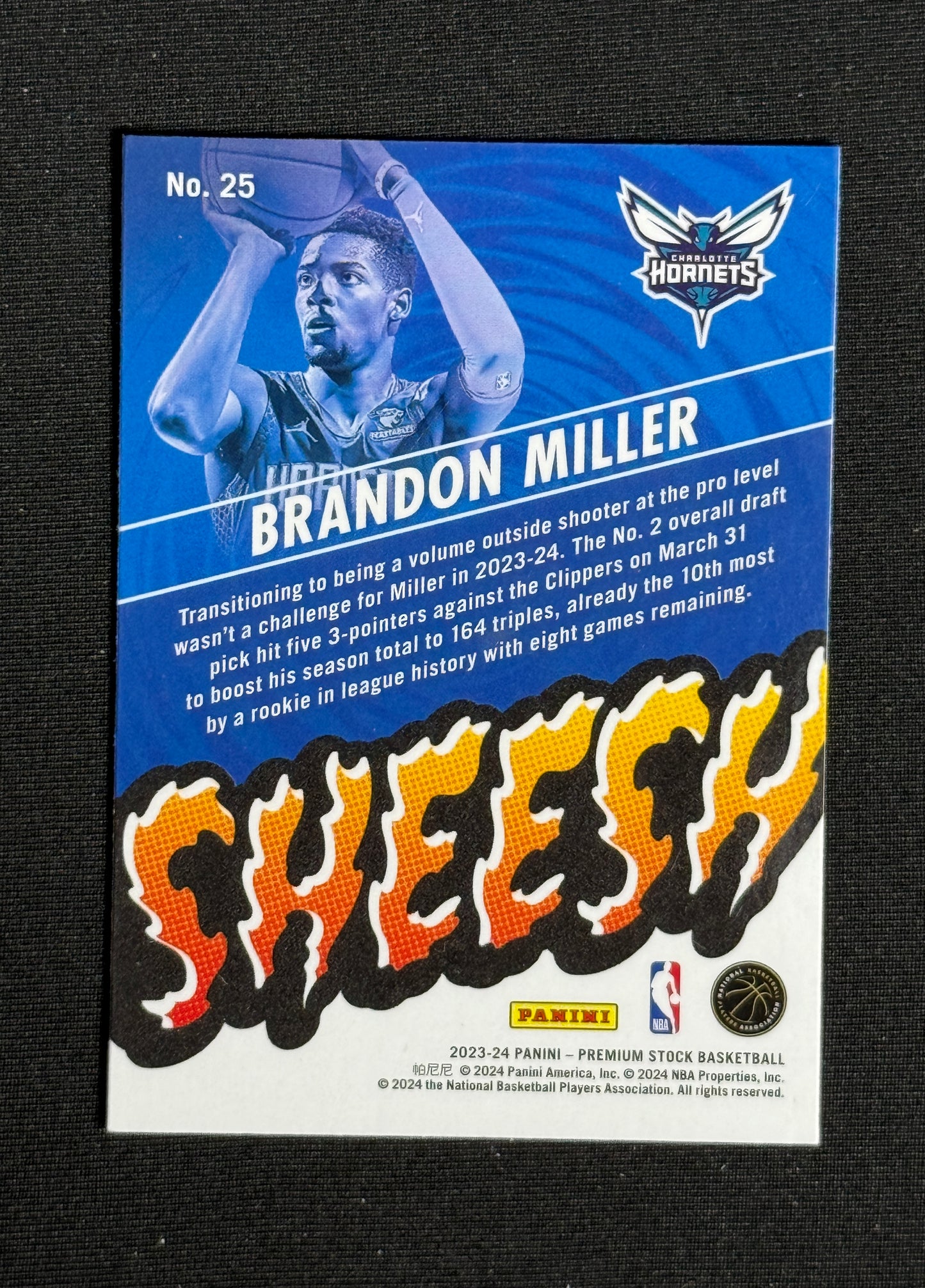 2023-24 Hoops Premium Stock Brandon Miller Sheesh #25