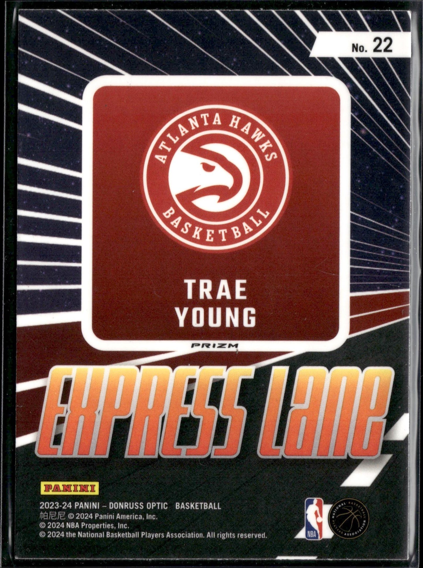 2021-22 Donruss Optic Trae Young Express Lane Holo #5