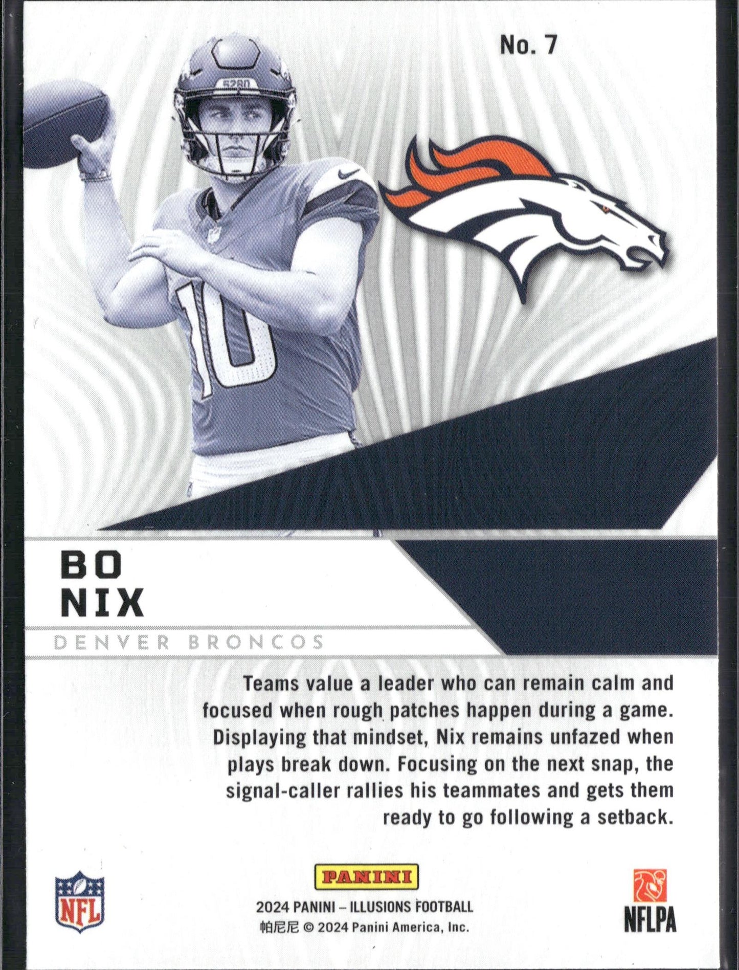 2024 Panini Illusions Bo Nix Amazing #7