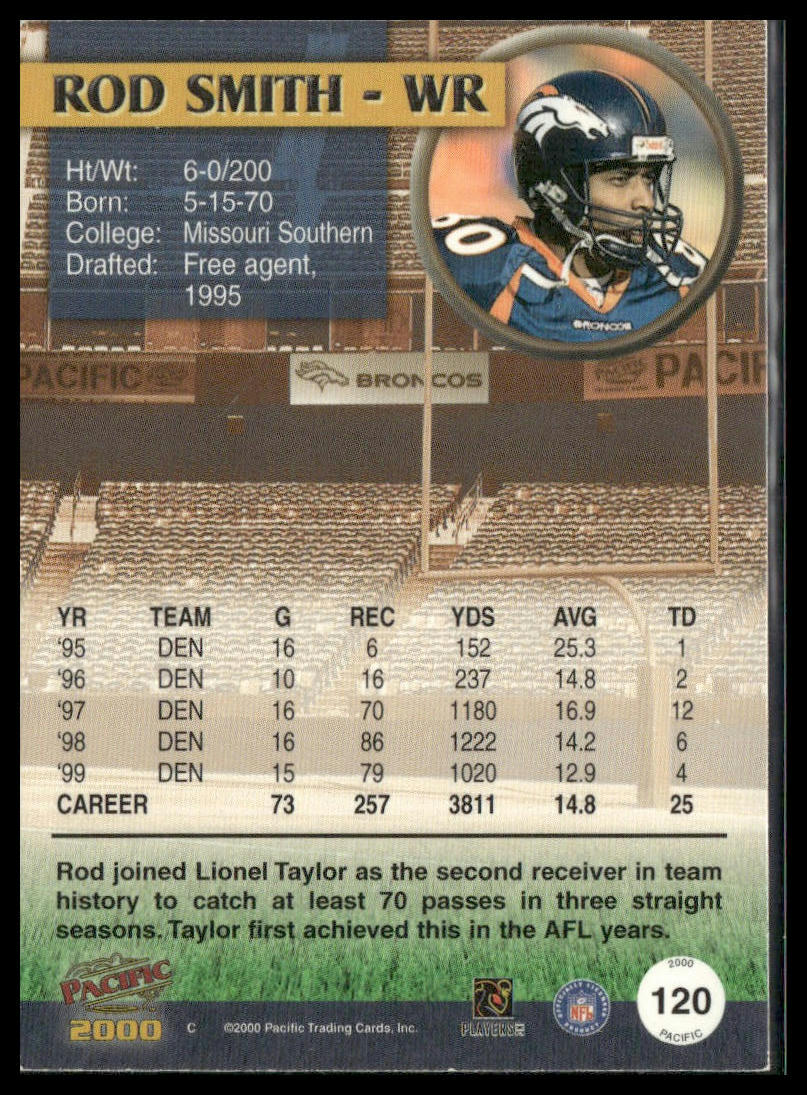 2000 Pacific Rod Smith #120