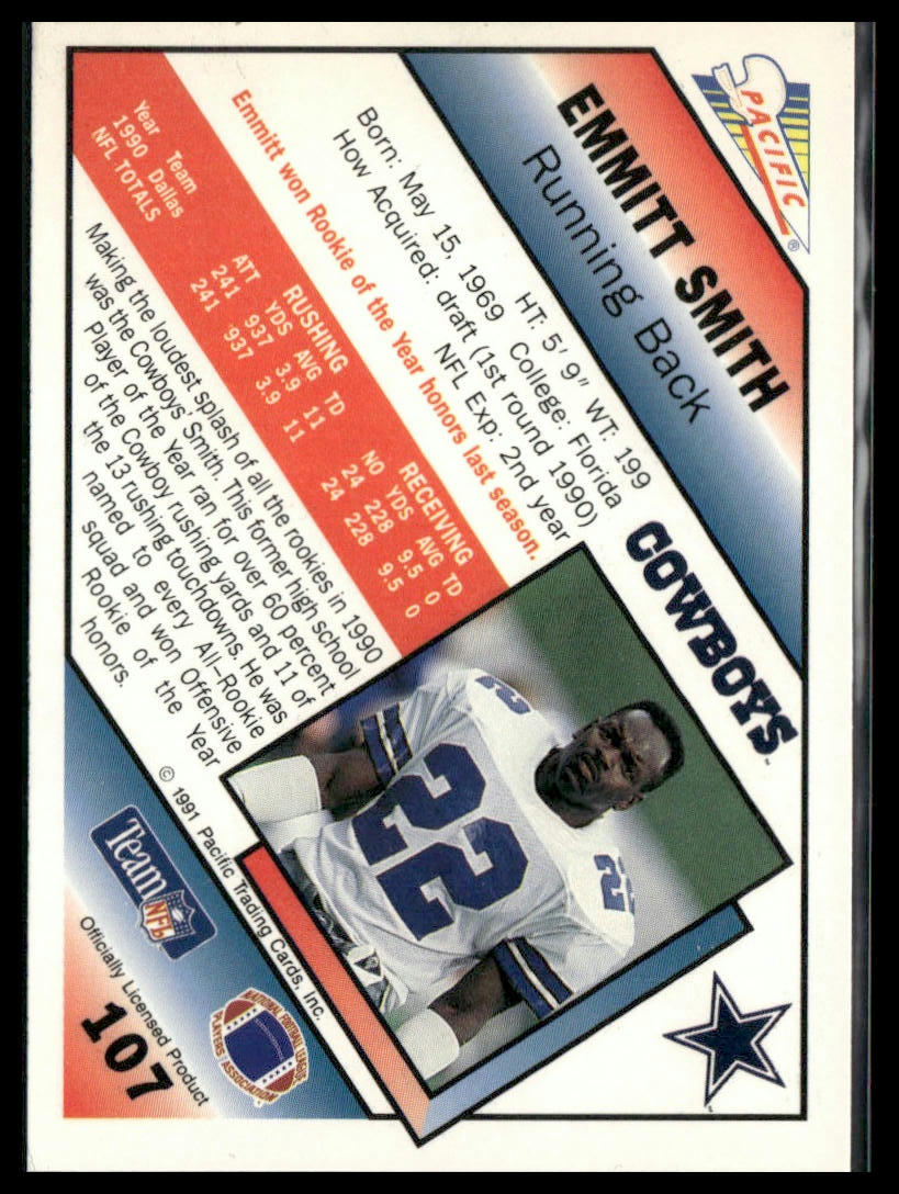 1991 Pacific Emmitt Smith #107