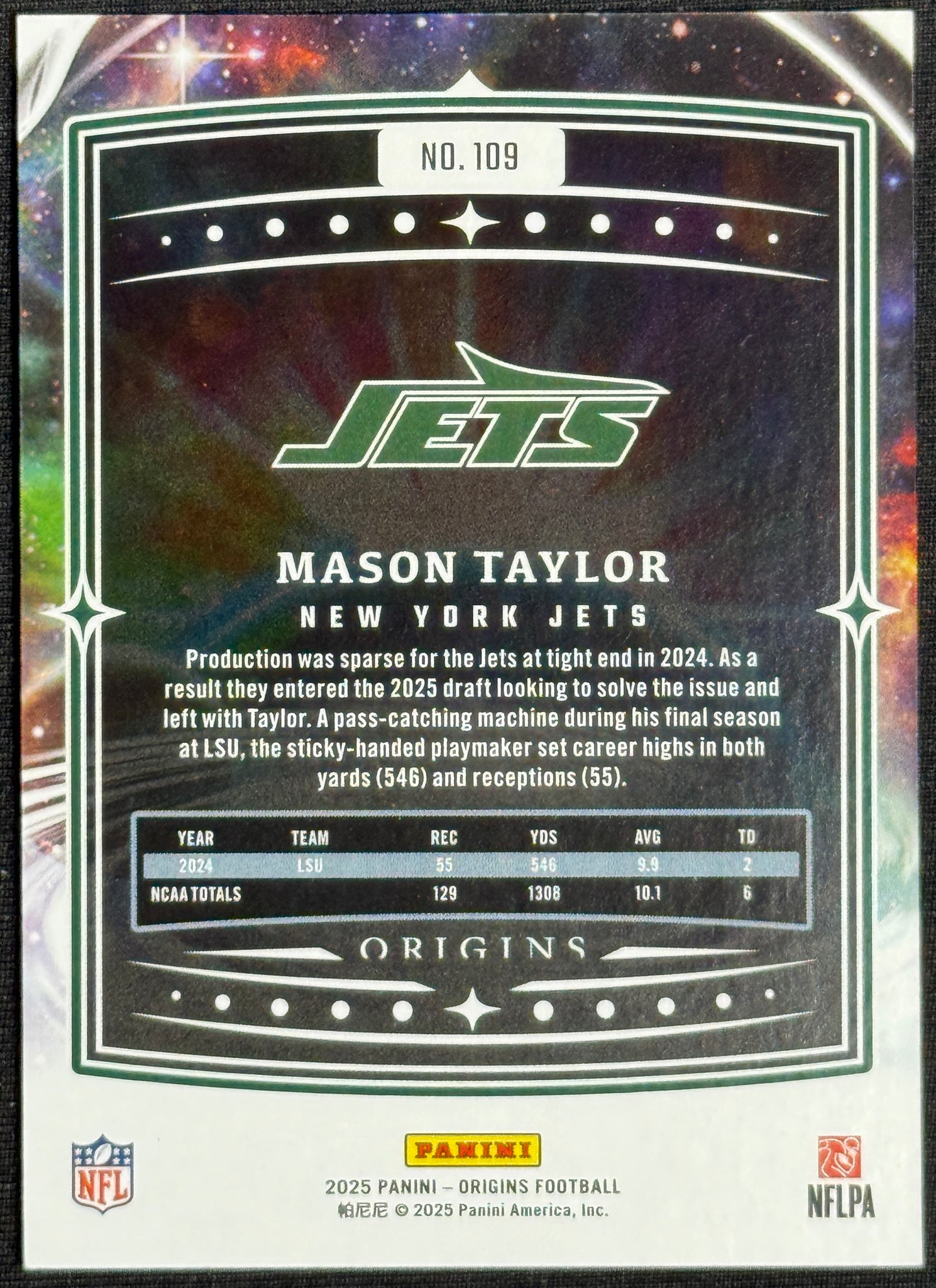 2025 Panini Origins Mason Taylor Rookie #109