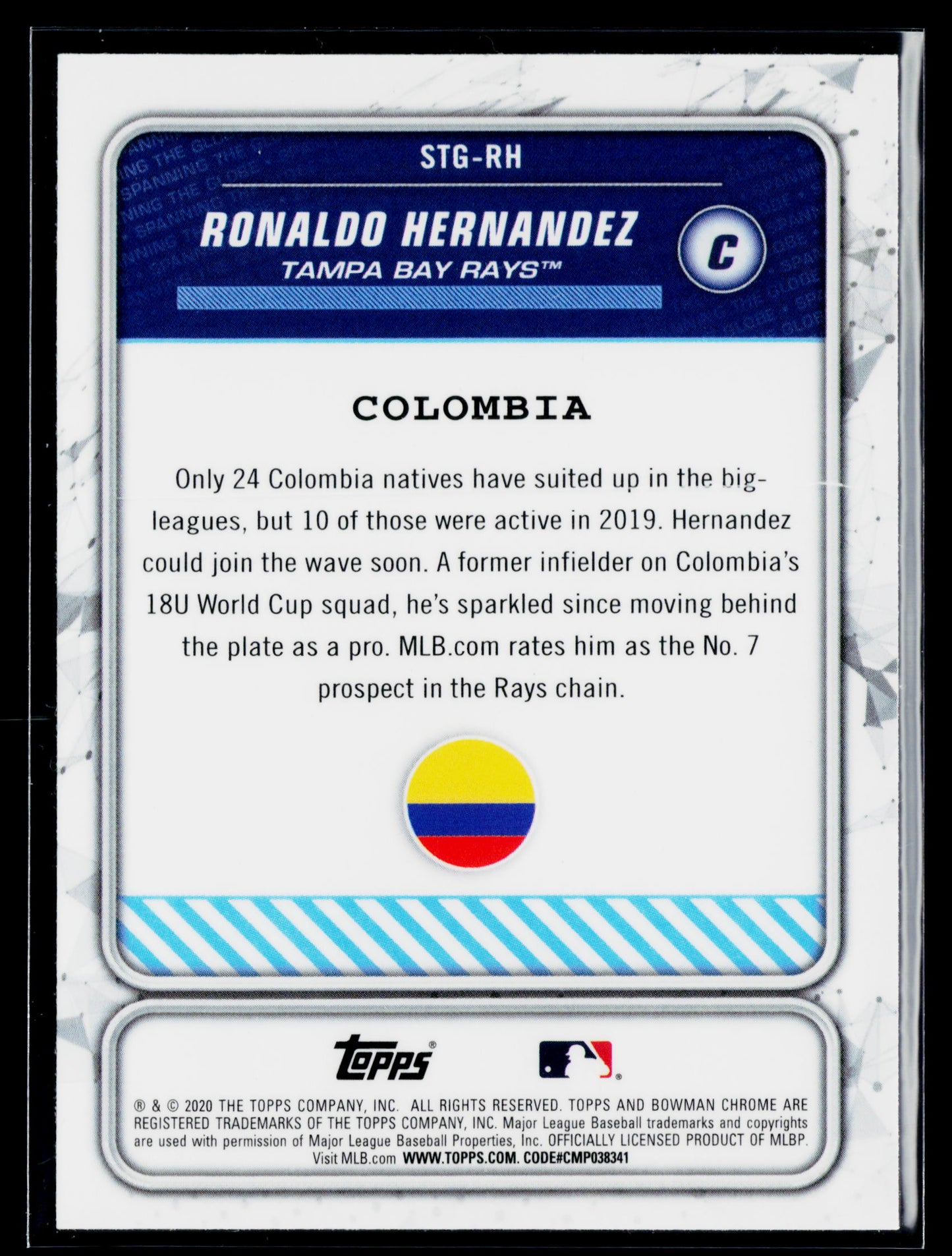 2020 Bowman Ronaldo Hernandez Chrome Spanning the Globe #STG-RH