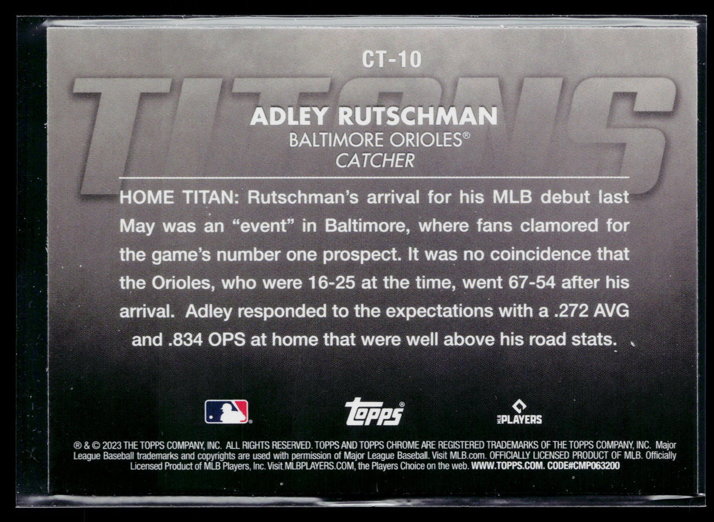 2023 Topps Chrome Adley Rutschman Titans #CT-10