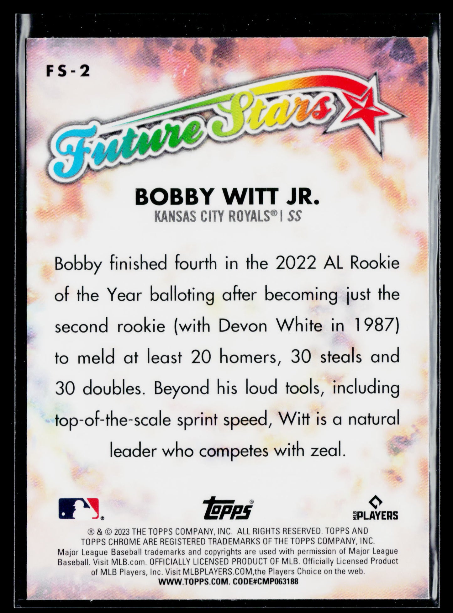 2023 Topps Chrome Update Bobby Witt Jr. Future Stars #FSU-2