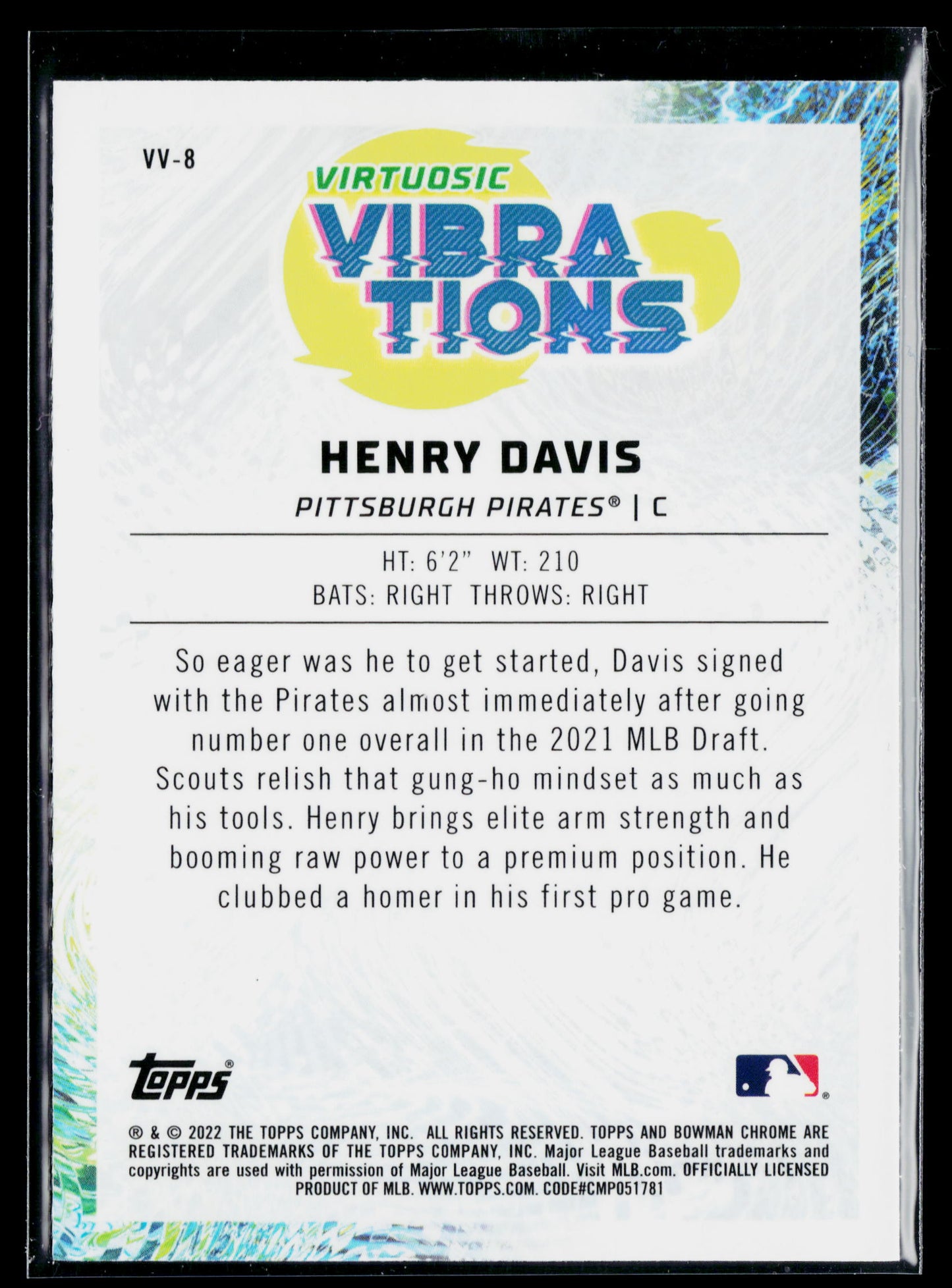 2022 Bowman Henry Davis Virtuosic Vibrations #VV-8