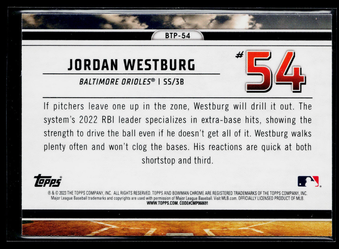 2023 Bowman Jordan Westburg Bowman Scouts Top 100 #BTP-54