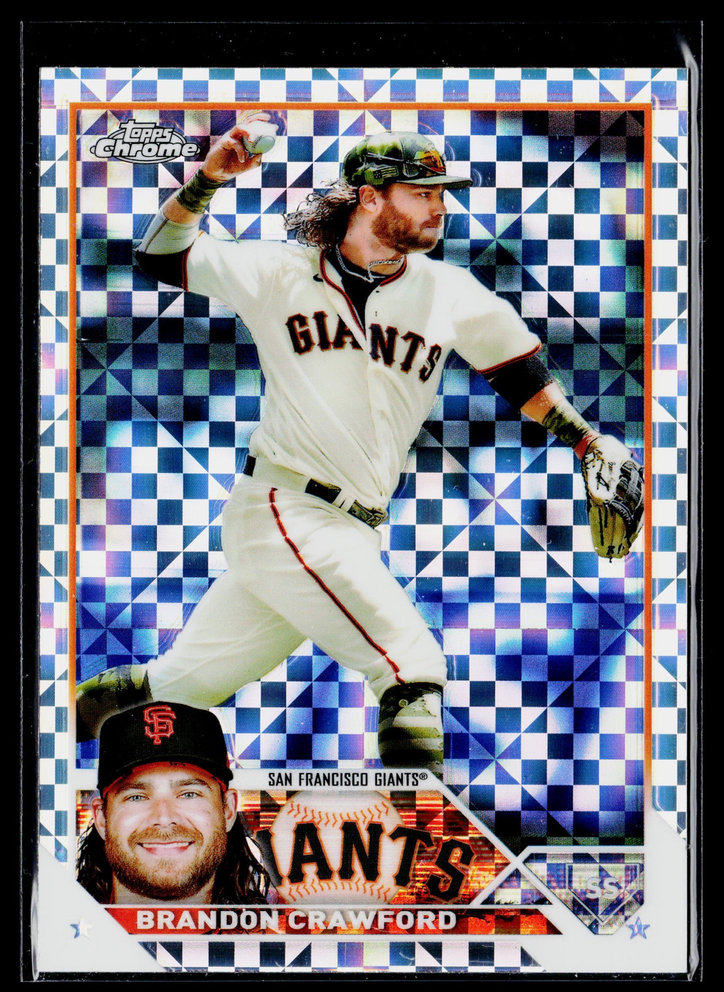 2023 Topps Chrome Brandon Crawford X-Fractors #195