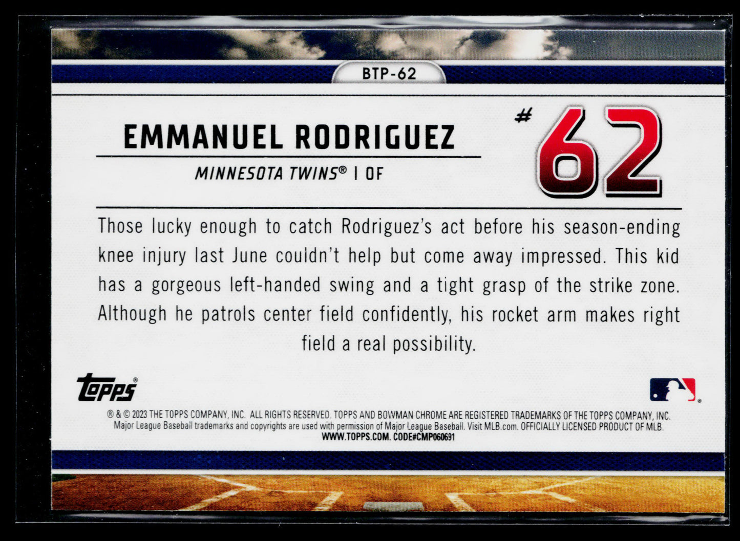 2023 Bowman Emmanuel Rodriguez Bowman Scouts Top 100 #BTP-62