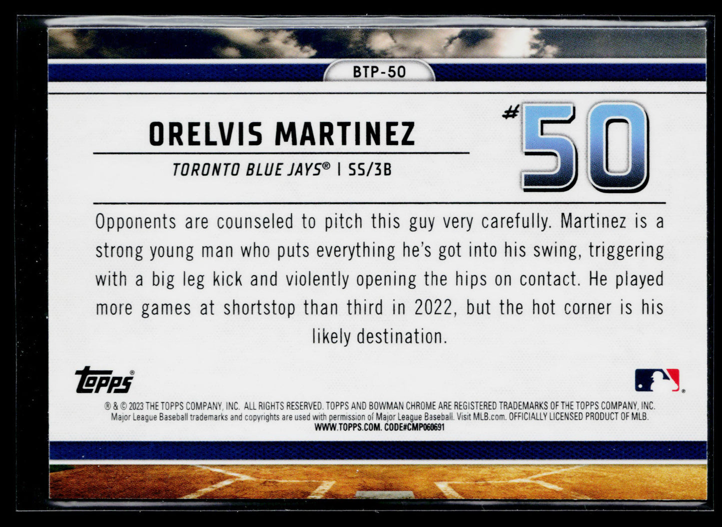 2023 Bowman Orelvis Martinez Bowman Scouts Top 100 #BTP-50