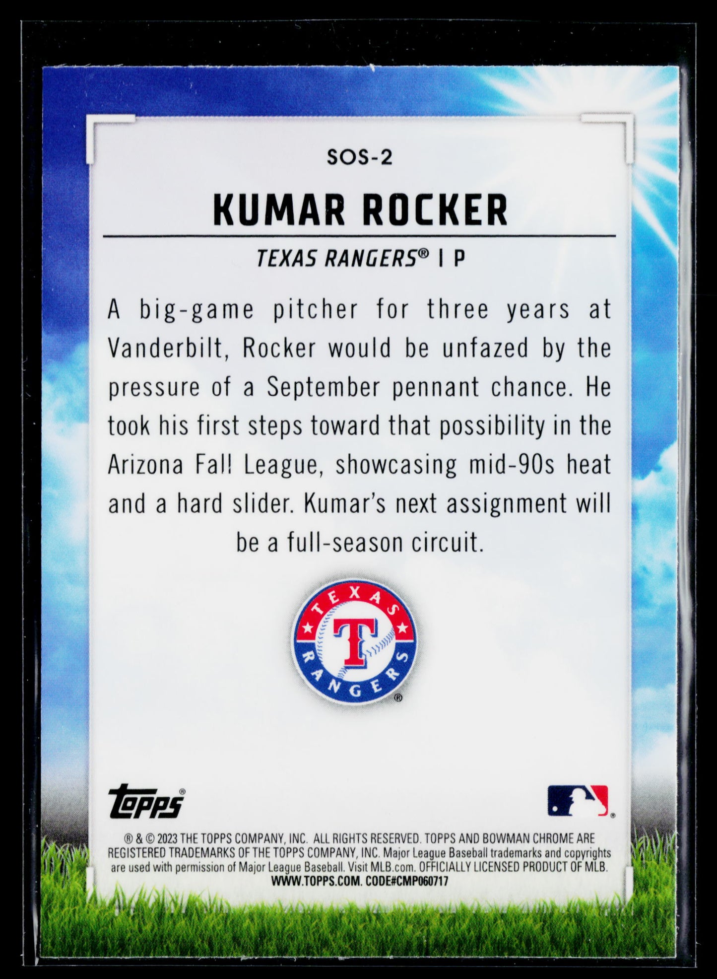 2023 Bowman Kumar Rocker Sights on September #SOS-2
