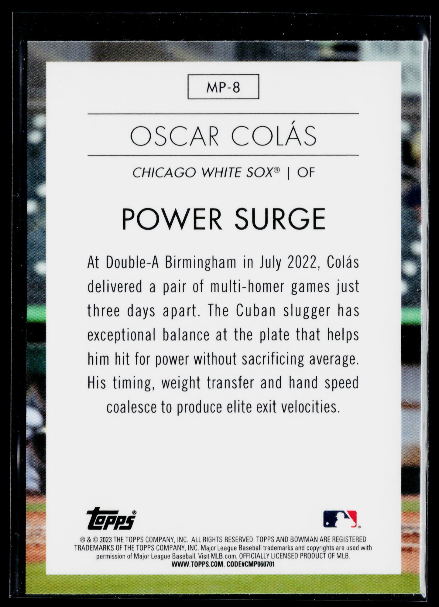 2023 Bowman Oscar Colas Modern Prospects #MP-8