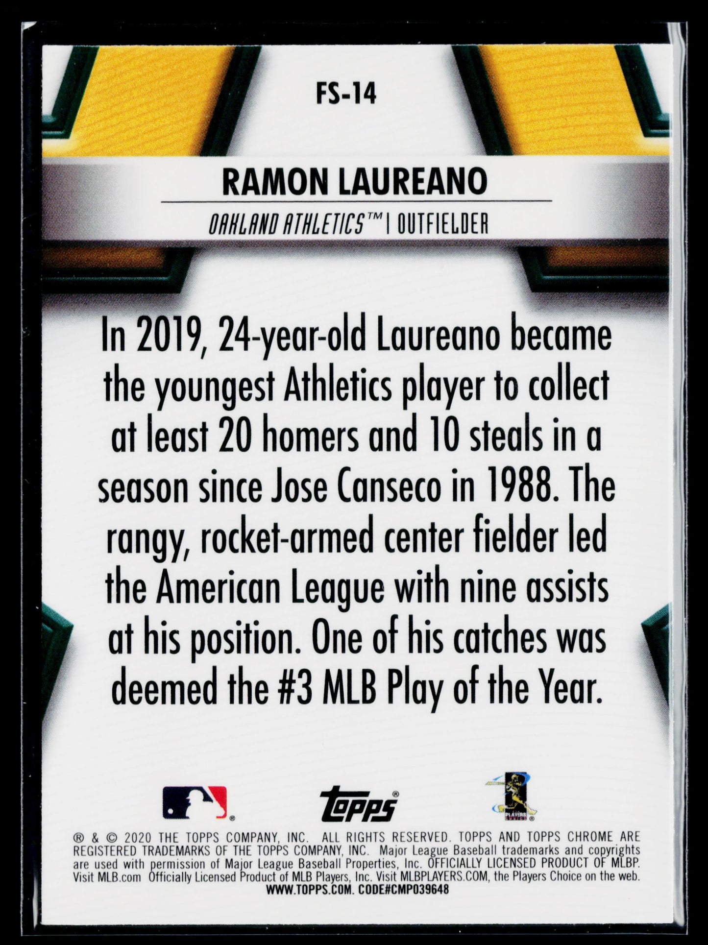 2020 Topps Chrome Ramon Laureano Future Stars #FS-14
