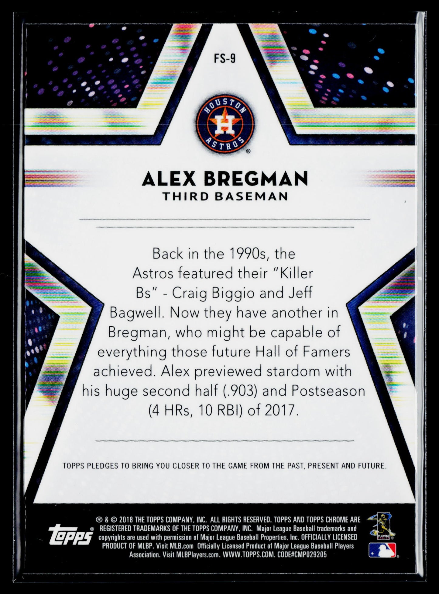 2018 Topps Chrome Alex Bregman Future Stars #FS-9