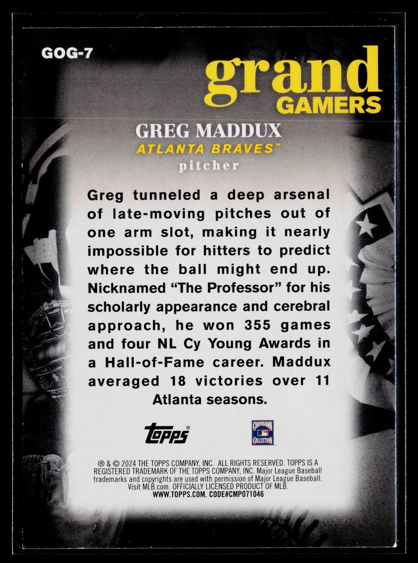 2024 Topps Greg Maddux Grand Gamers #GOG-7
