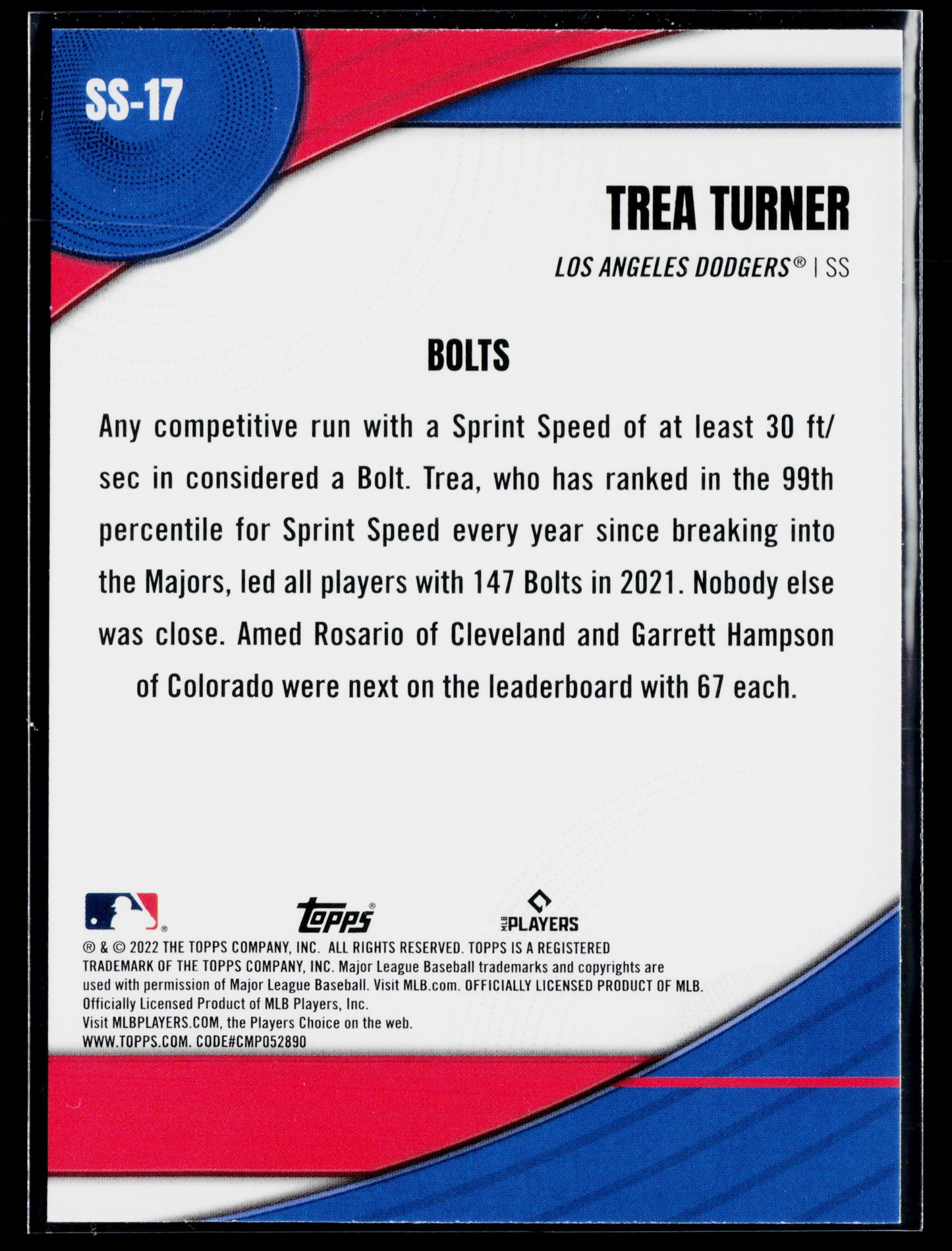 2022 Topps Trea Turner Significant Statistics #SS-17