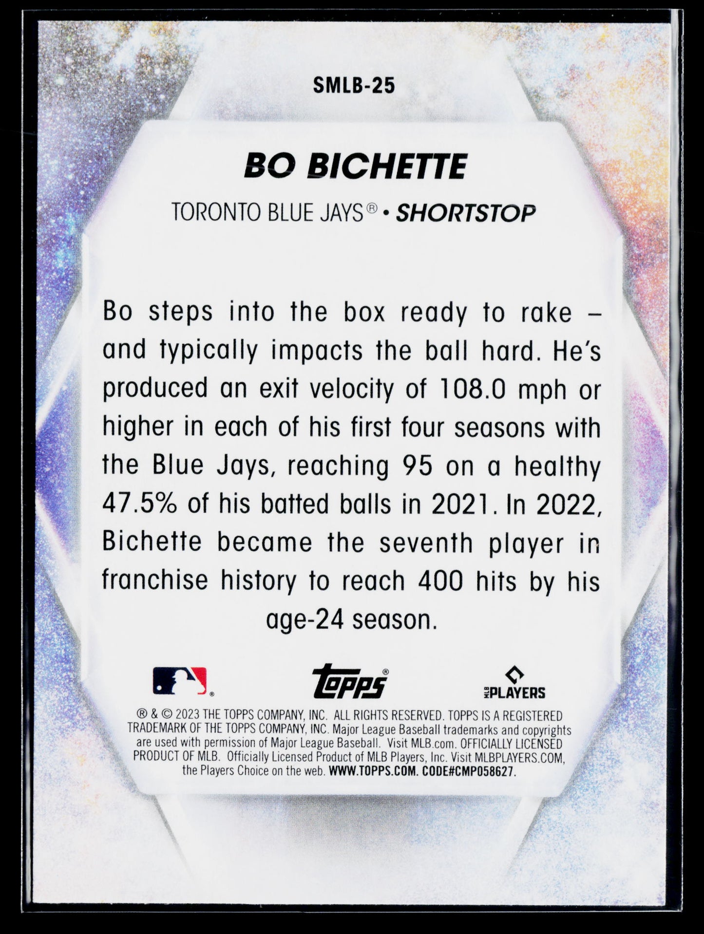 2023 Topps Bo Bichette Stars of MLB #SMLB-25