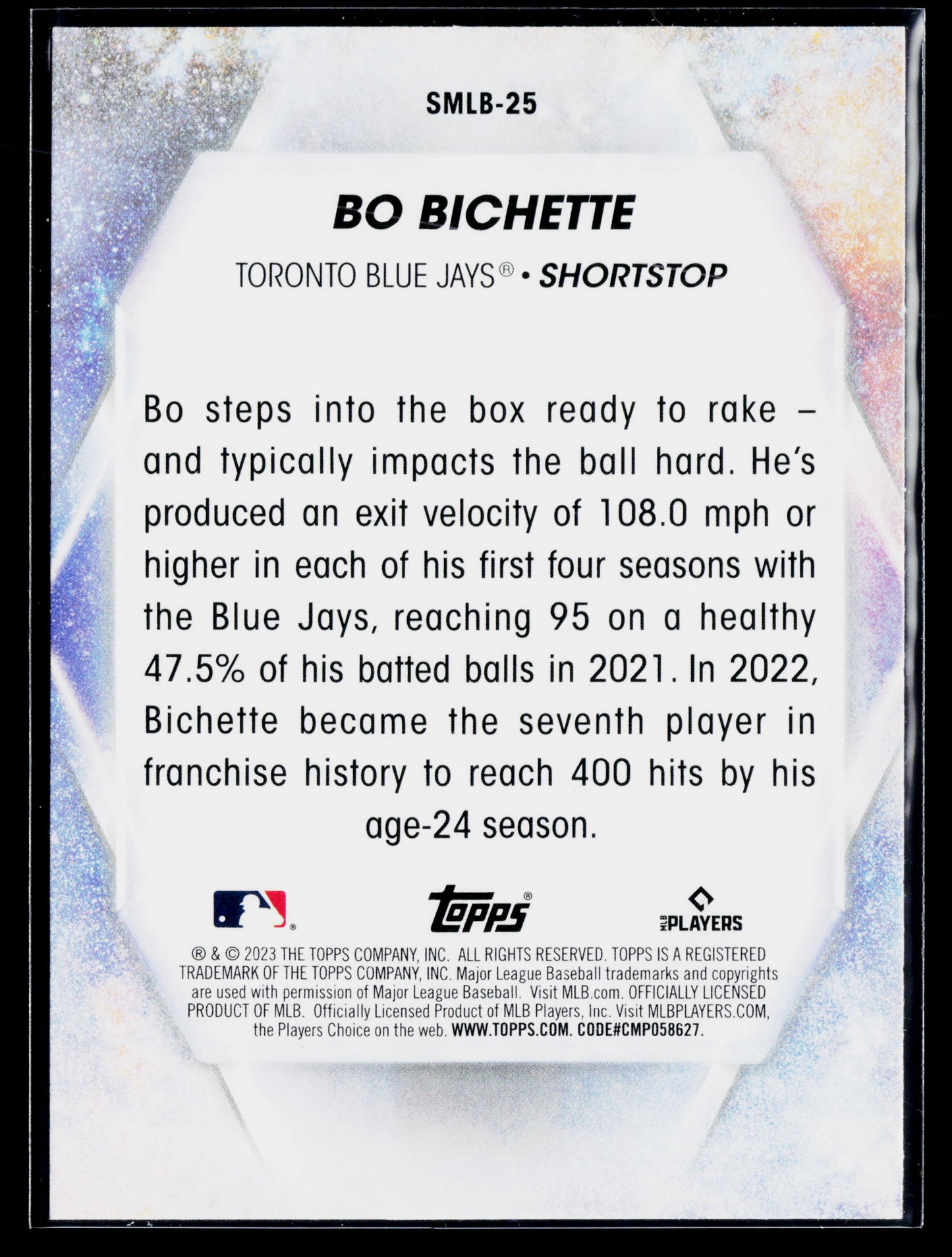 2023 Topps Bo Bichette Stars of MLB #SMLB-25