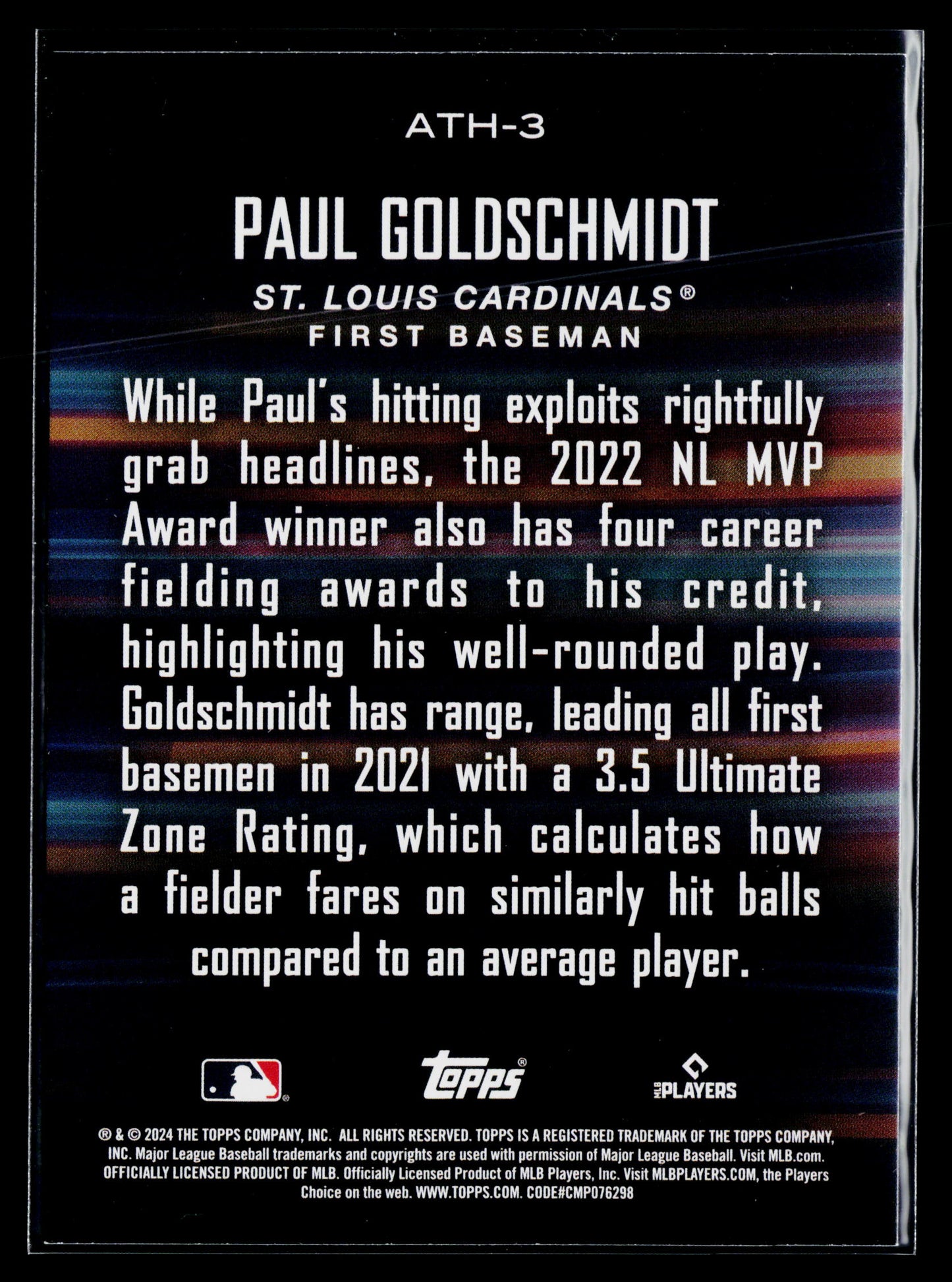 2024 Topps Paul Goldschmidt Around the Horn #ATH-3