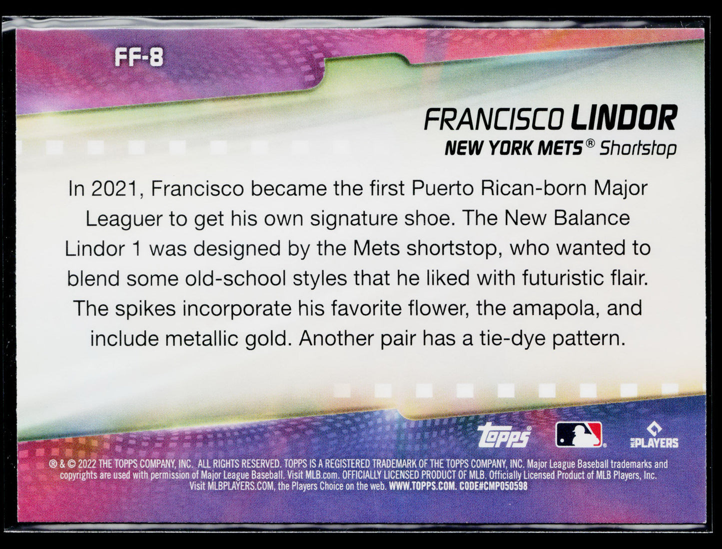 2022 Topps Francisco Lindor Flashiest Feet #FF-8