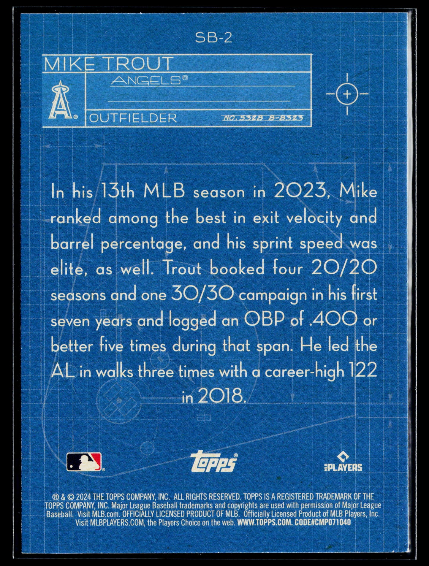 2024 Topps Mike Trout Superstar Blueprint Blue #SB-2