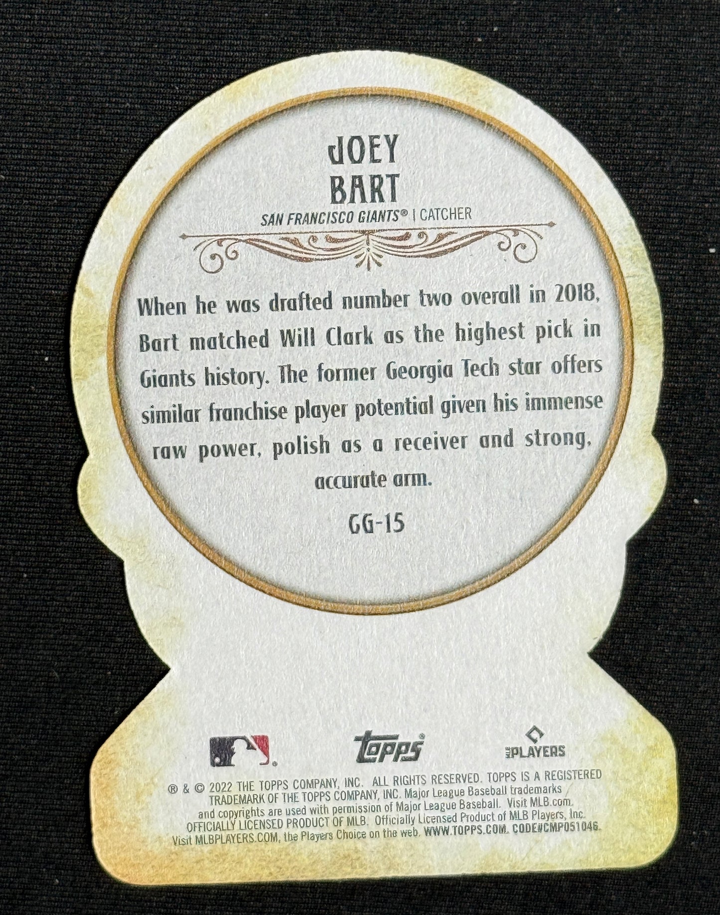 2022 Topps Gypsy Queen Joey Bart Crystal Gazing Die Cut #CG-15