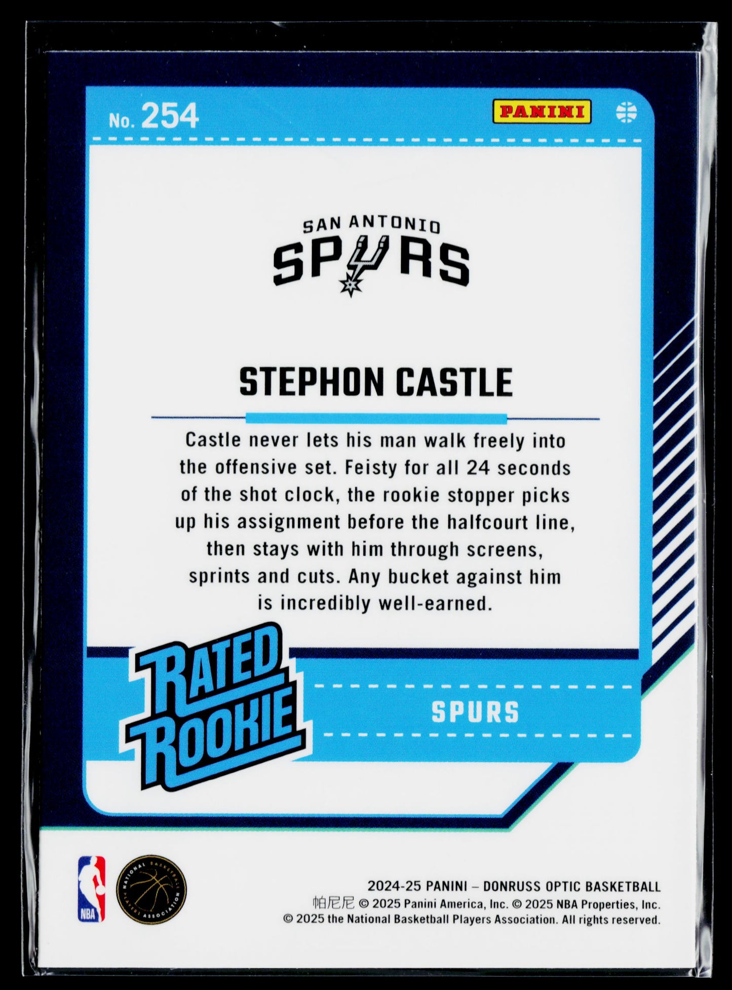 2024-25 Donruss Optic Stephon Castle Rookie #254
