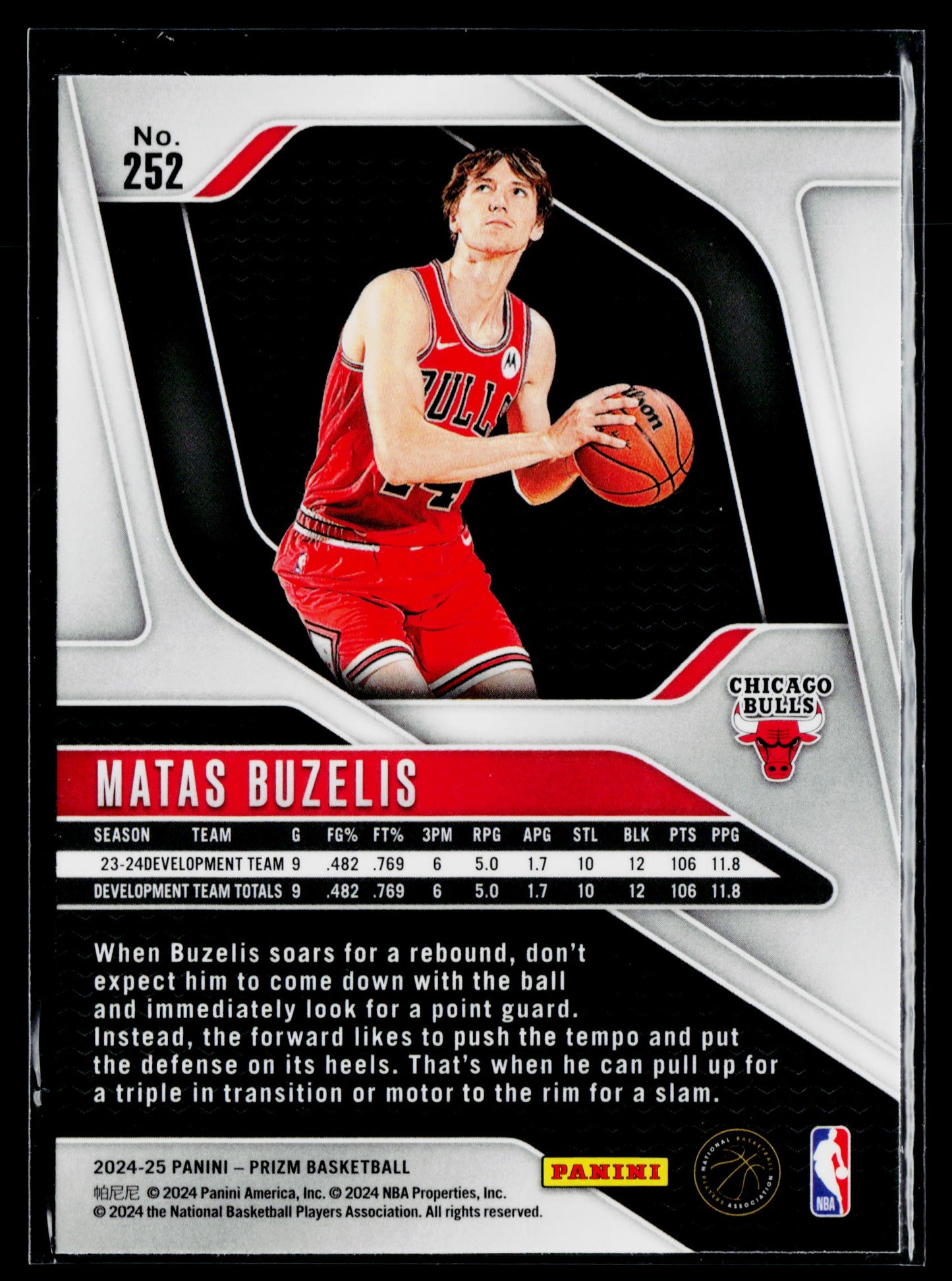 2024-25 Panini Prizm Matas Buzelis Rookie #252