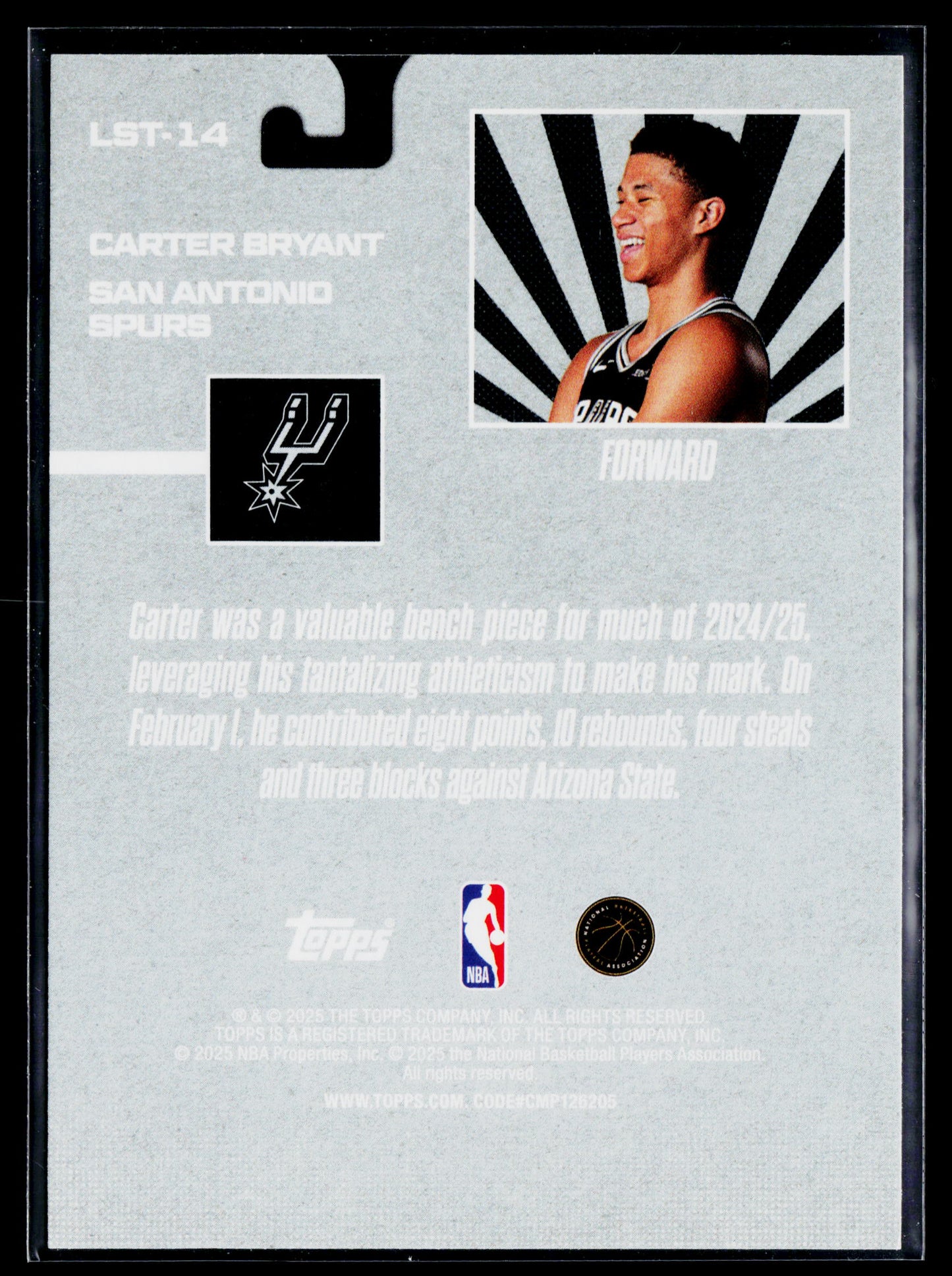 2025-26 Topps Carter Bryant Limited Stock Legends #LST-14