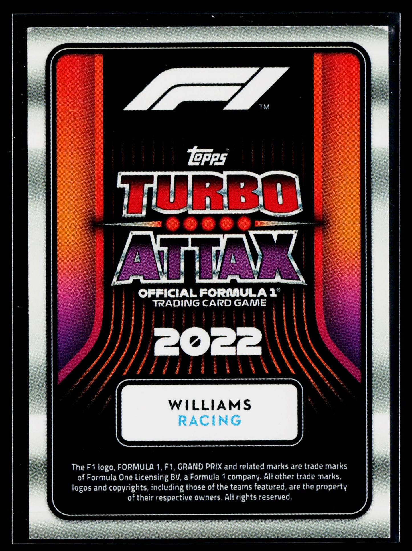 2022 Topps Turbo Attax F1 Nicholas Latifi Limited Editions #LE 9G