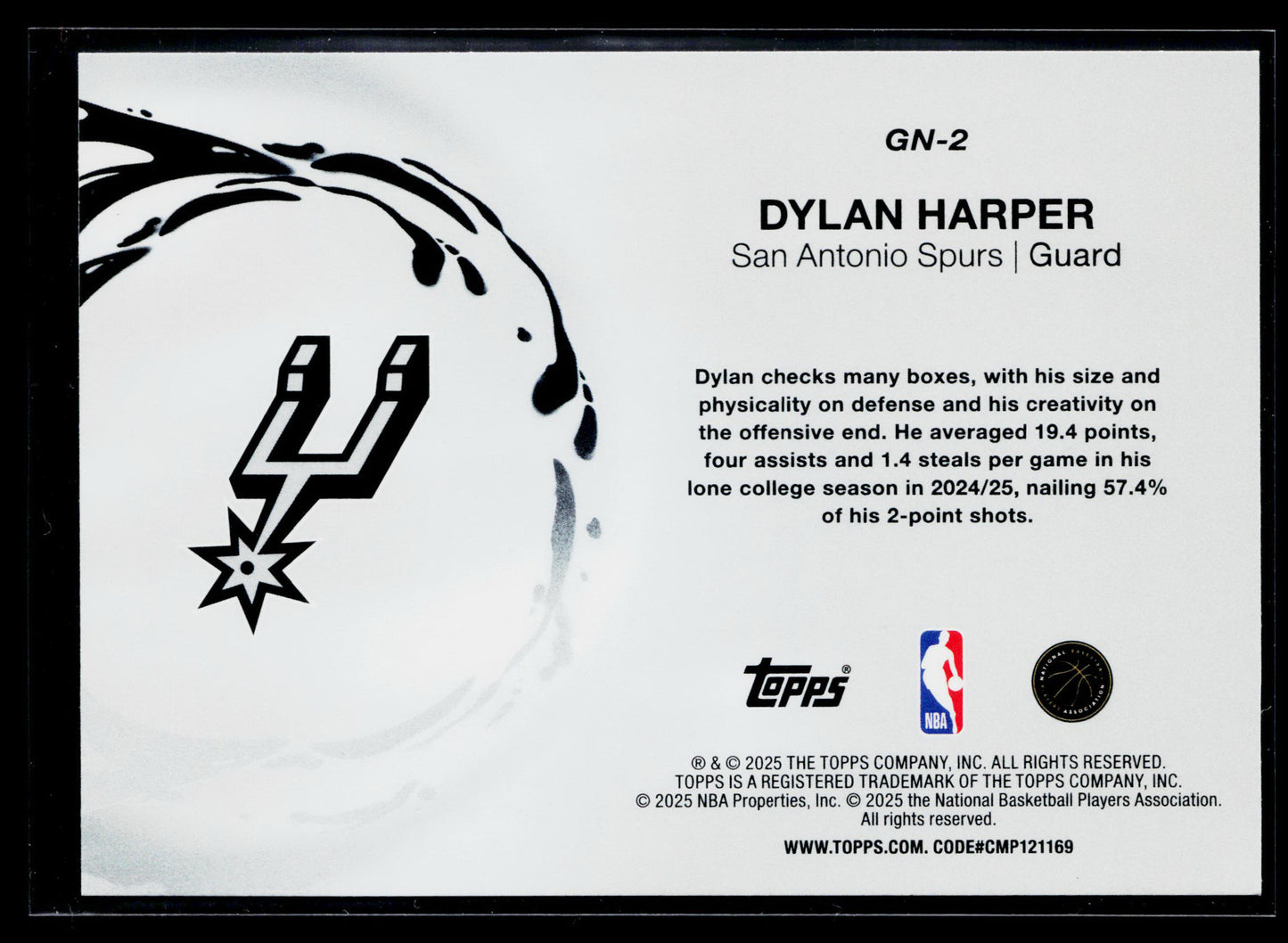 2025-26 Topps Dylan Harper Generation Now #GN-2