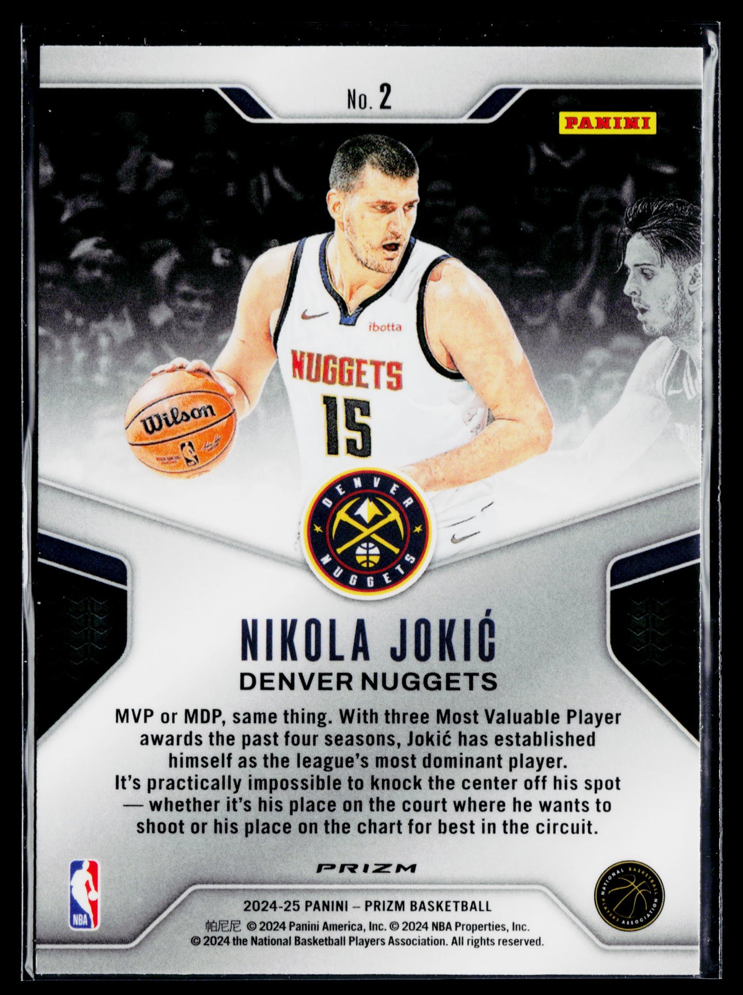 2024-25 Panini Prizm Nikola Jokic Dominance Prizms Silver #2