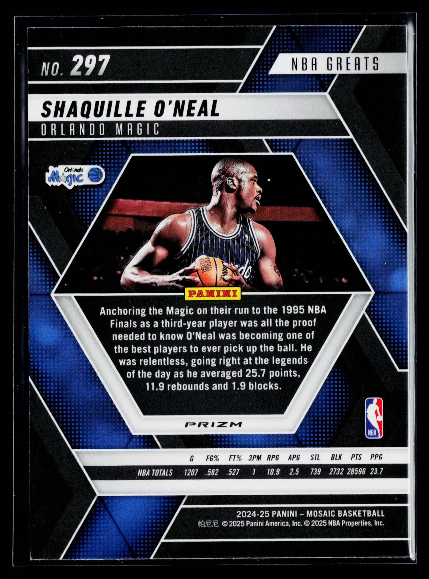 2024-25 Panini Mosaic Shaquille O'Neal Premium #297