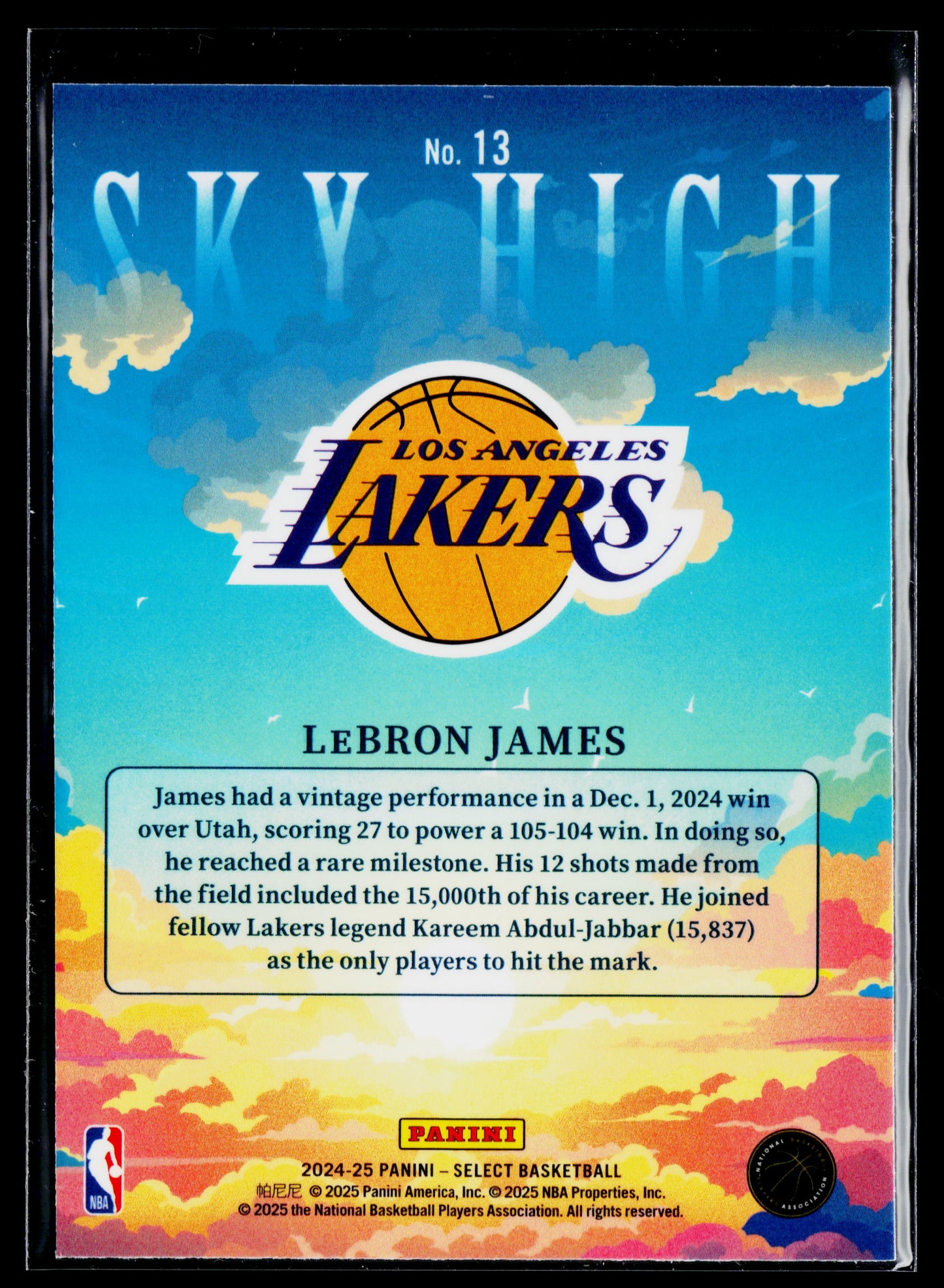 2024-25 Panini Select LeBron James Sky High #13