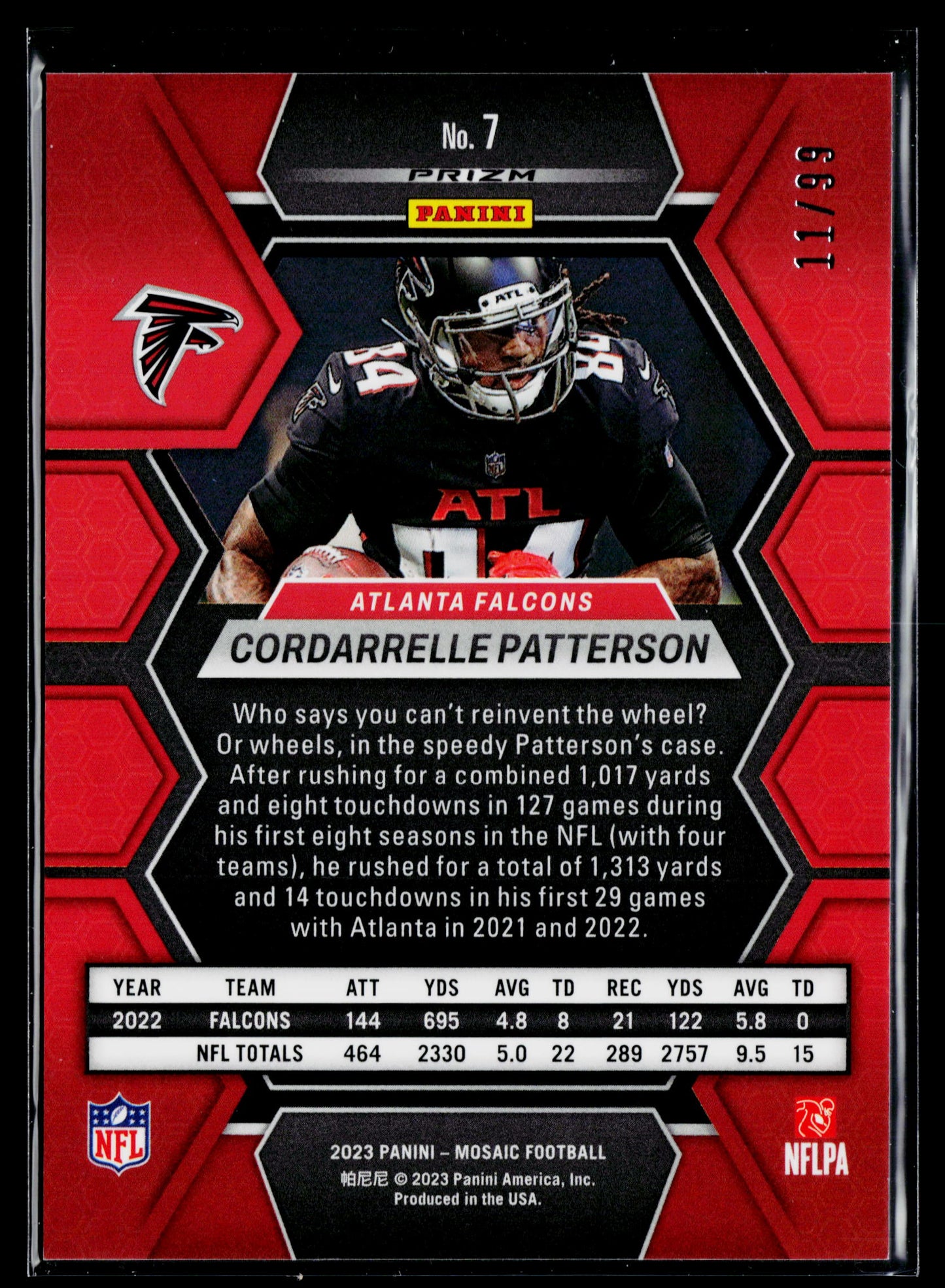 2023 Panini Mosaic Cordarrelle Patterson Blue Mosaic #/99 #7