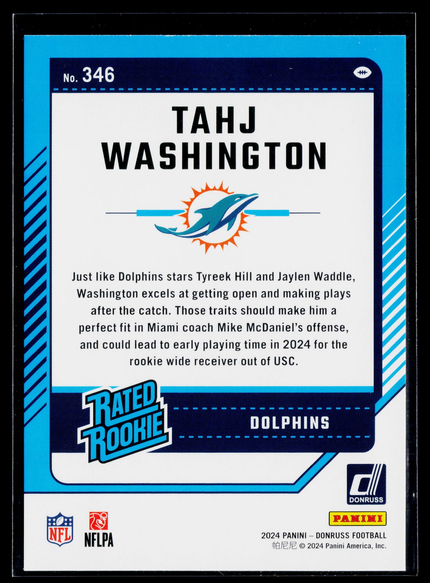 2024 Donruss Tahj Washington Rookie Press Proof Green #346