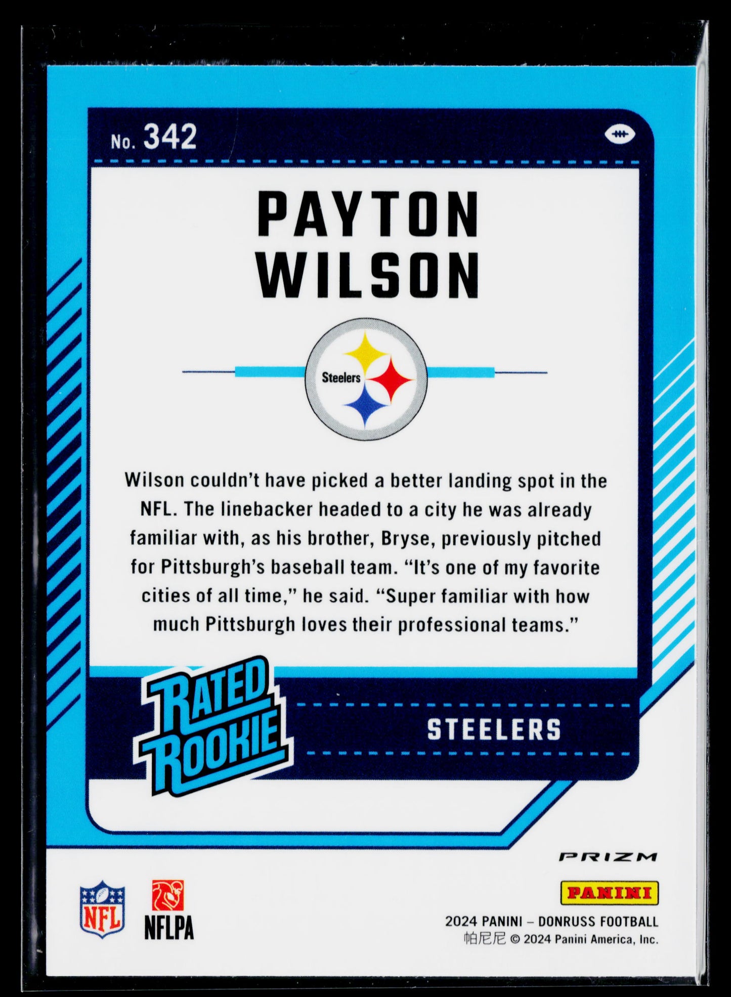 2024 Donruss Payton Wilson Rookie Optic Rated Rookies Preview Red Wave #342