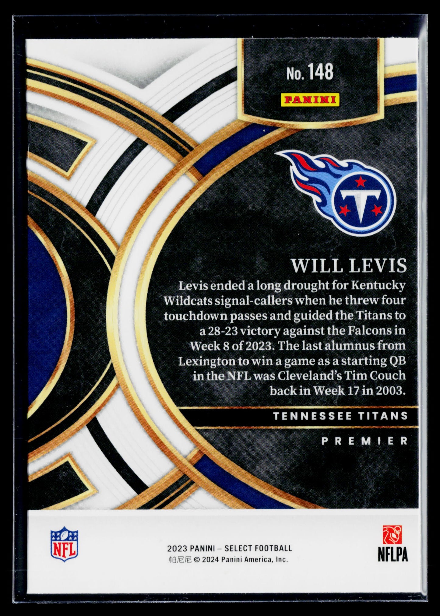 2023 Panini Select Will Levis Rookie #148
