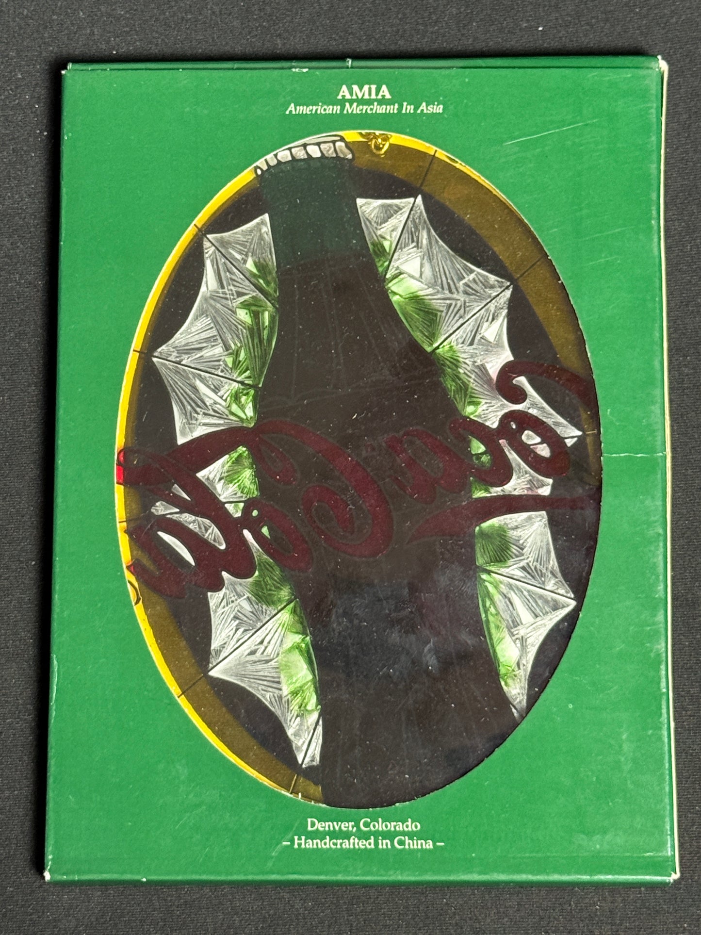 AMIA 7" Stained Glass Coca Cola Bottle
