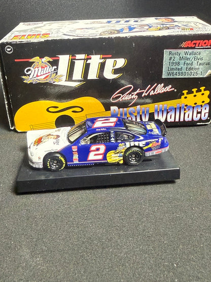 Action Rusty Wallace 1998 Ford Taurus #2 Miller Elvis Limited Edition Diecast