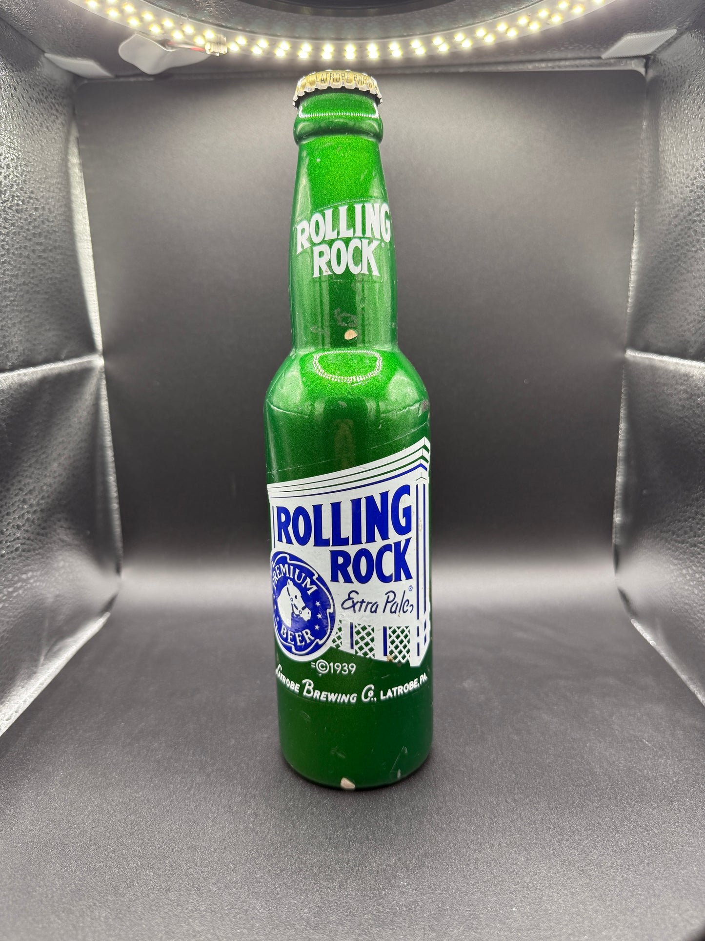 Rolling Rock Latrobe Horse Full Size Bottle 9.5" Draft Beer Tap Handle Bottle