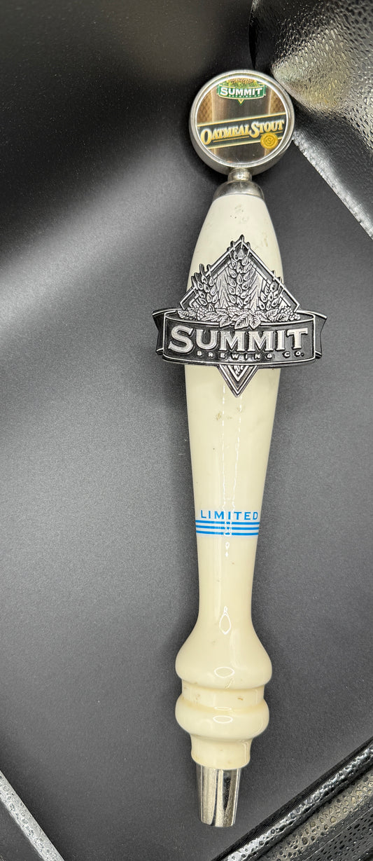 Rare Limited Edition Summit Brewing Co. Oatmeal Stout 13 1/4” Draft Beer Tap Hdl