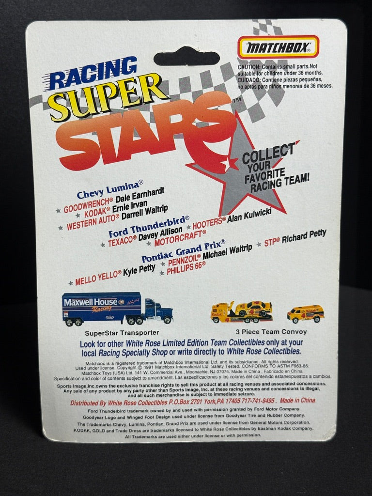 ERNIE IRVAN 1992 MATCHBOX RACING SUPER STARS #4 KODAK 1:64TH DIECAST CAR