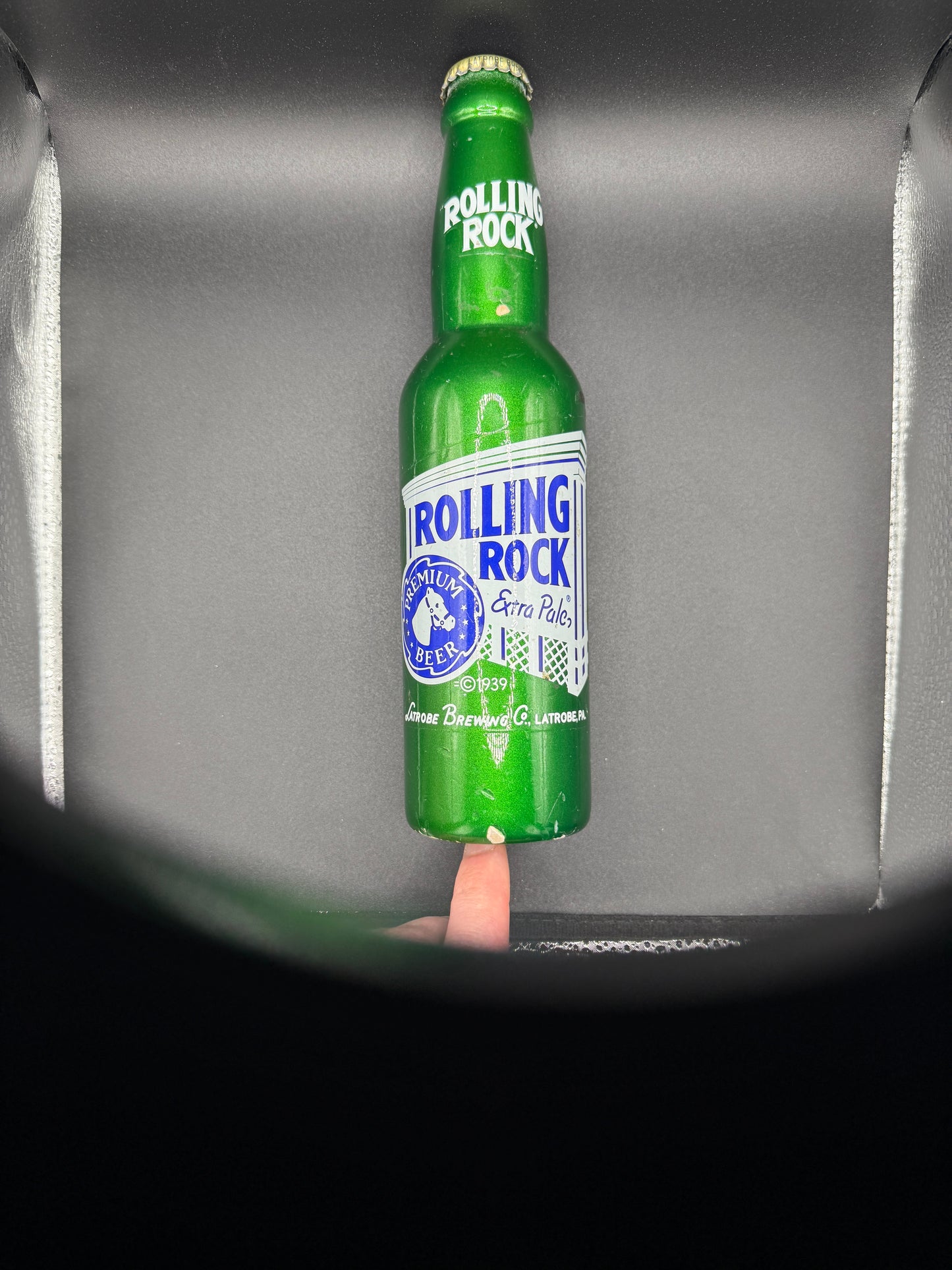 Rolling Rock Latrobe Horse Full Size Bottle 9.5" Draft Beer Tap Handle Bottle
