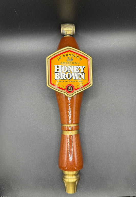 Rare JW Dundee's Honey Brown Lager 10 3/4" Wood Draft Beer Tap Handle
