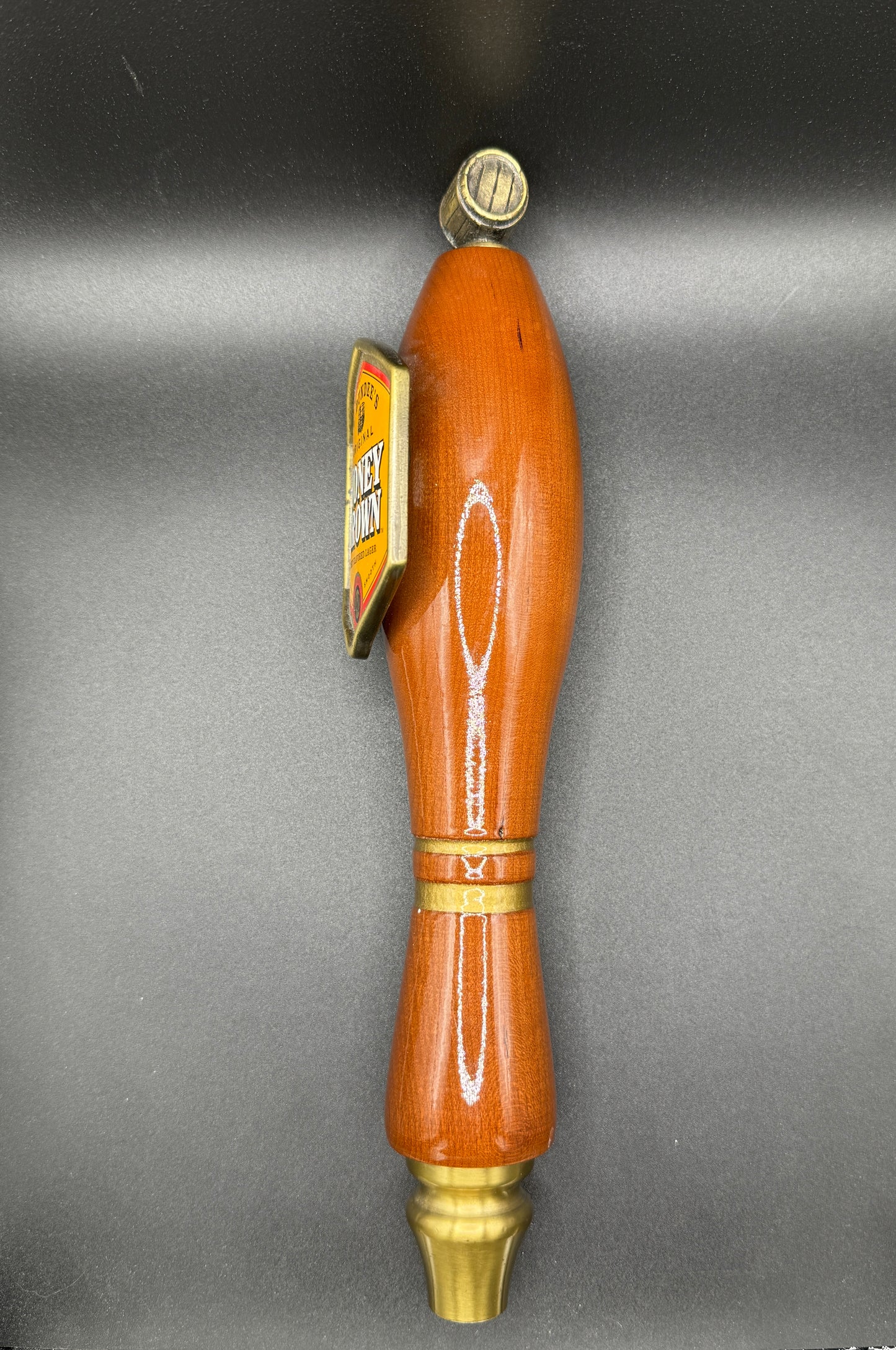 Rare JW Dundee's Honey Brown Lager 10 3/4" Wood Draft Beer Tap Handle